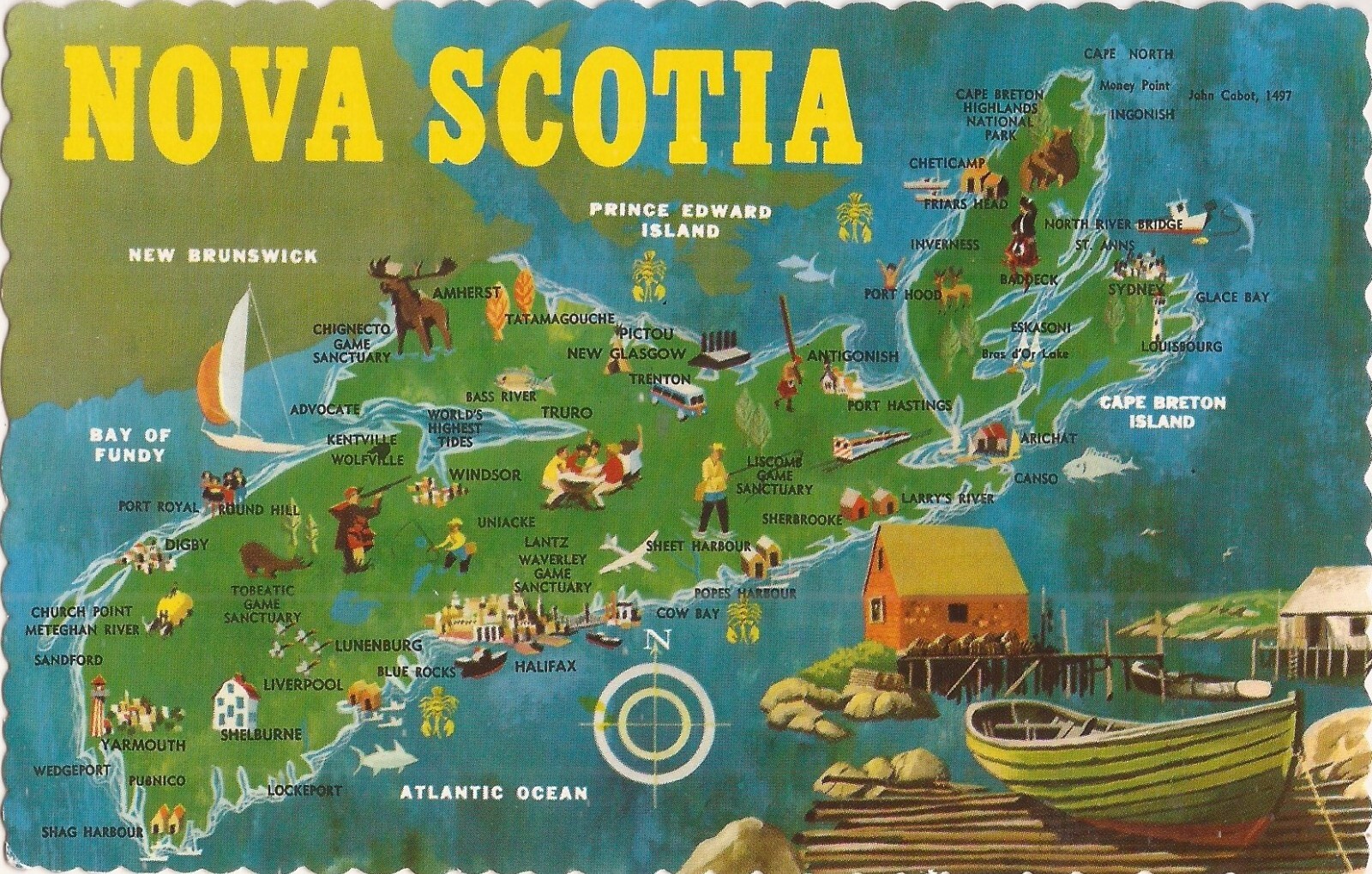 Nova Scotia, CANADA - MAP ©1965