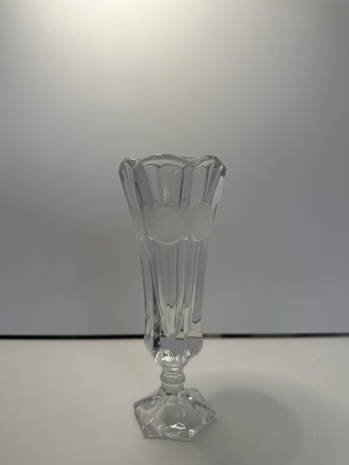 Fostoria Clear Coin Glass 8