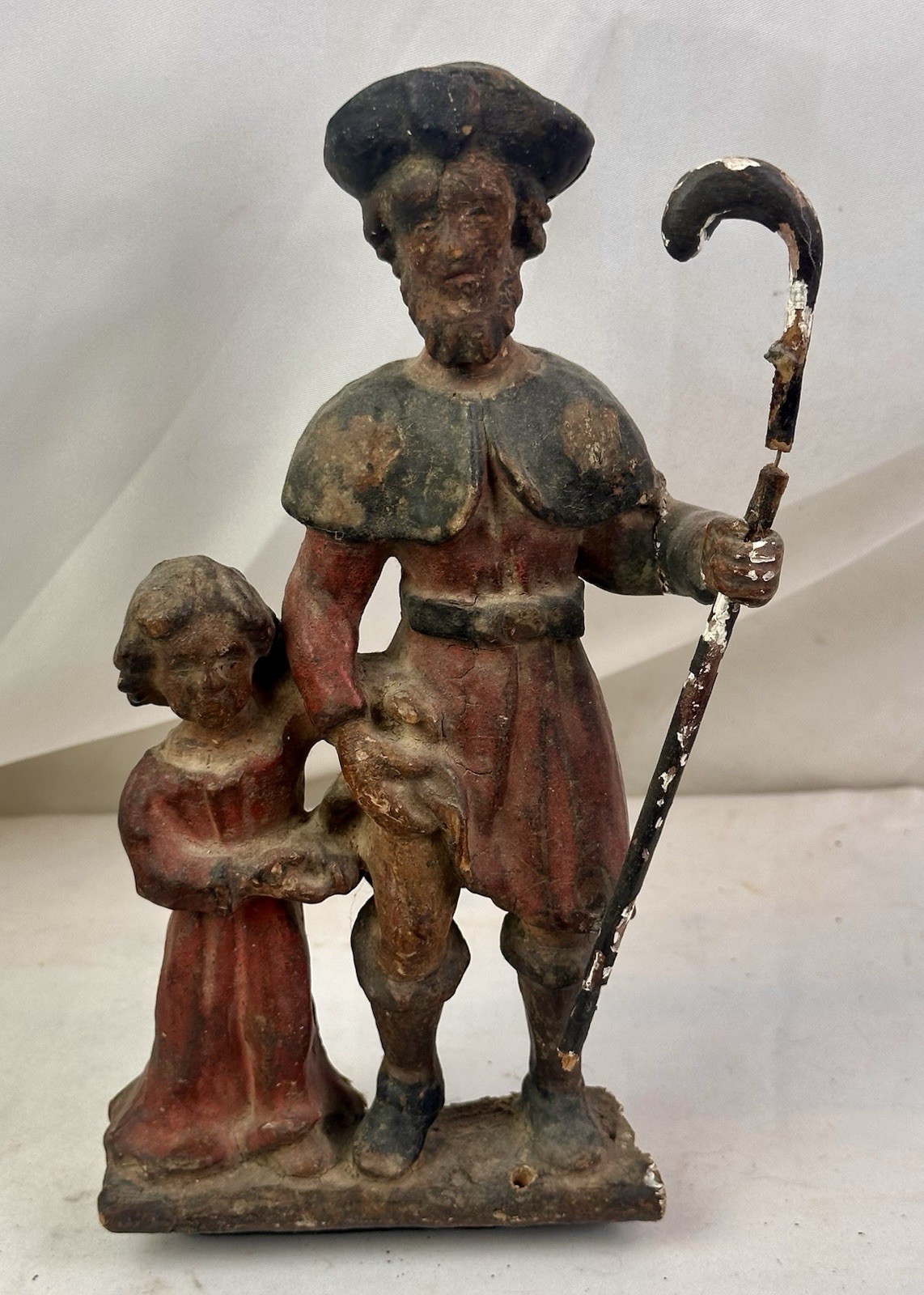 1850\'s Primative Religious, Carved Santos,Santos on a non descript pilgrimage.