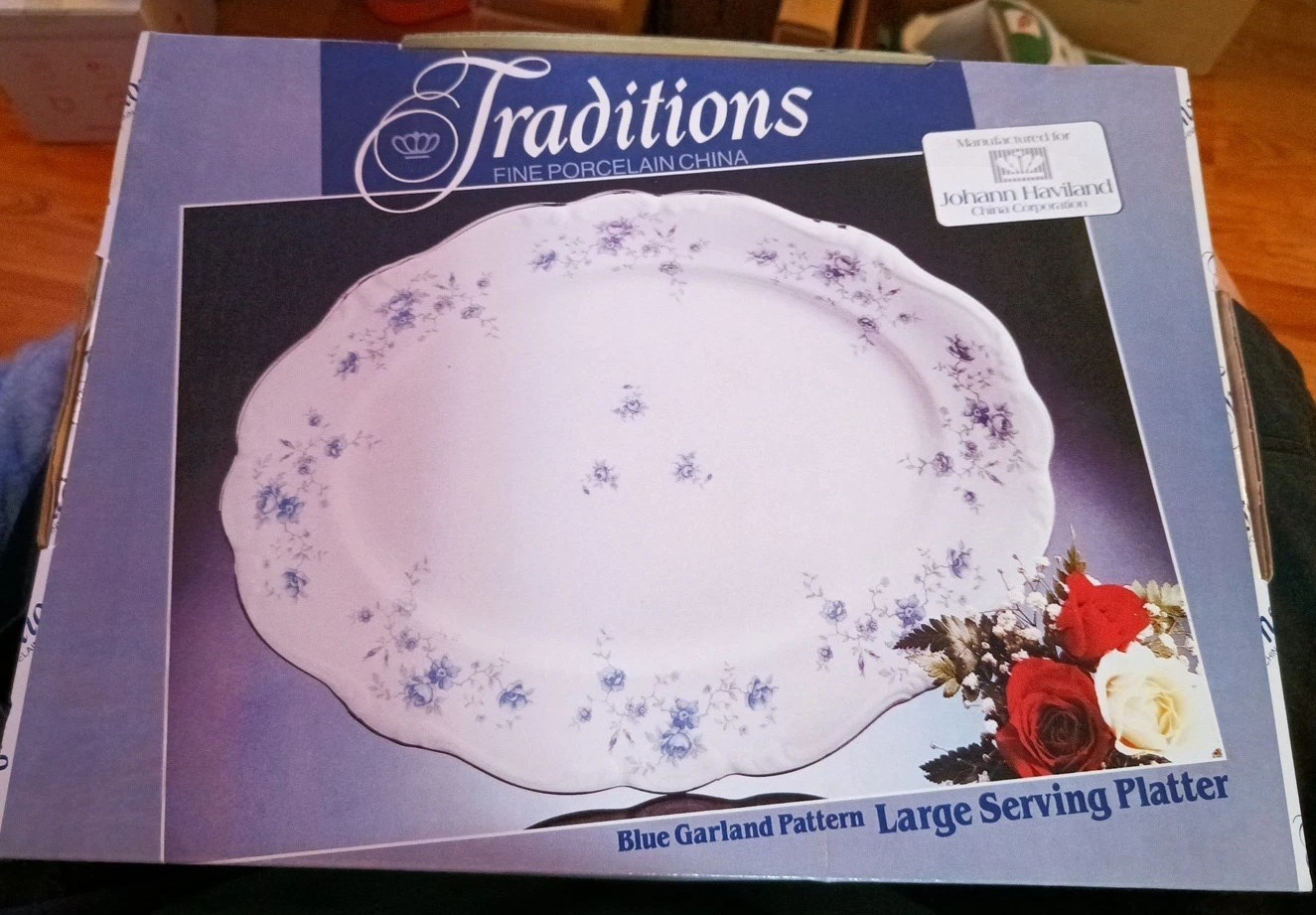 Johann Haviland Blue Garland Large Serving Platter West Coast Best Shipping Cost Johann Haviland Blue Garland Large Serving Platter West Coast Best Shipping Cost