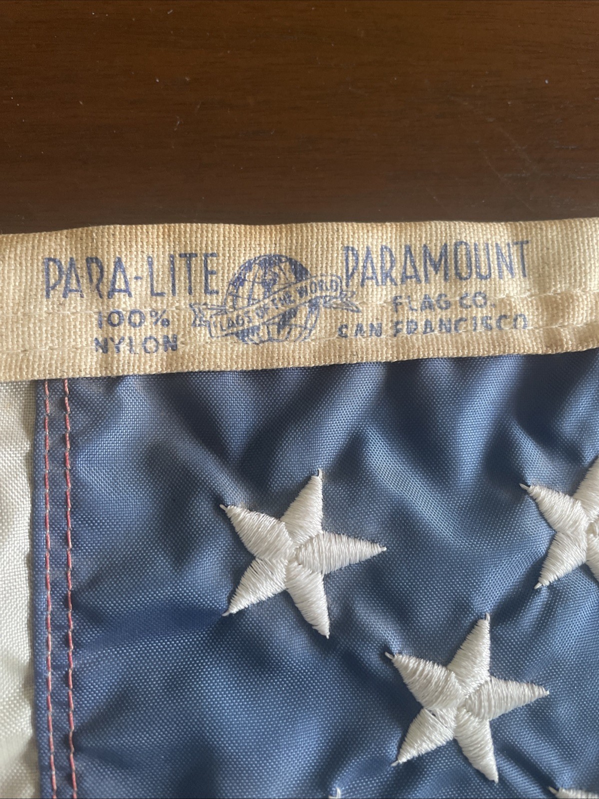 SMALL Paramount Flag USA Rare Size  20.5 X 31 Inch America Vintage San Francisco
