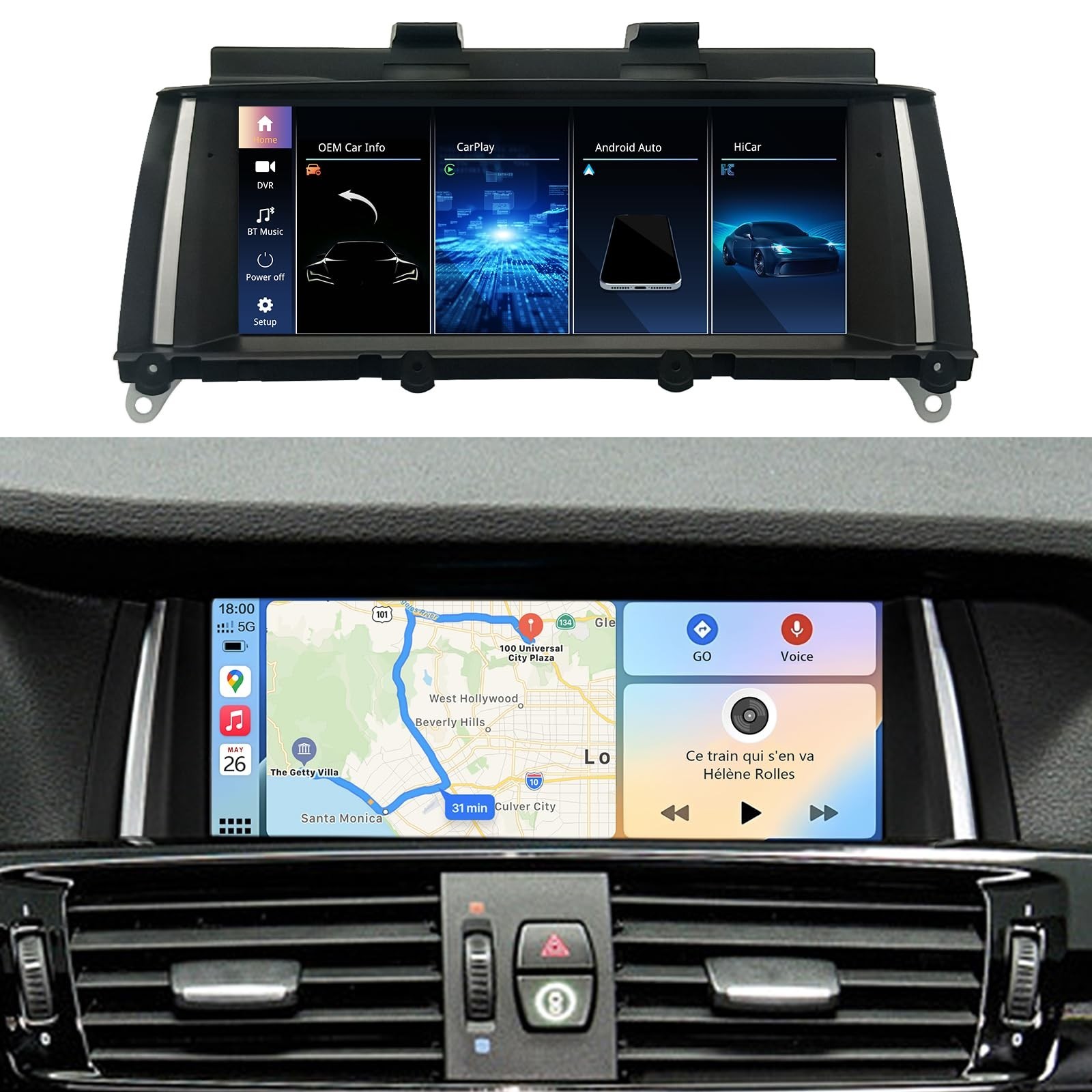 8.9 Inch Touchscreen CarPlay for BMW X3 X4 F25 CIC System 2010-2013 Car Radio...
