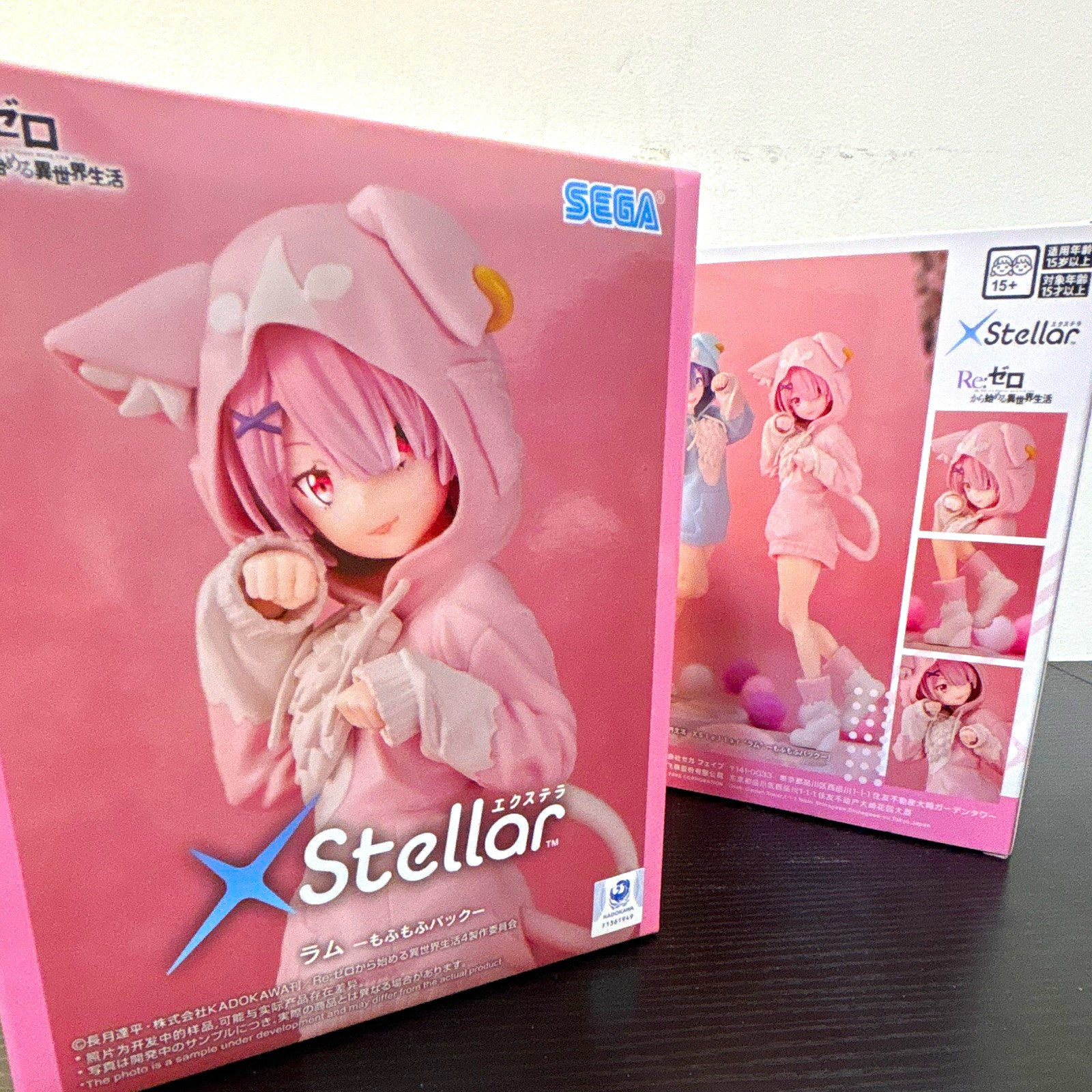 SEGA XStellar Re:Zero Ram Plastic Figure Cat Hoodie Ver. Fluffy Pack US NEW
