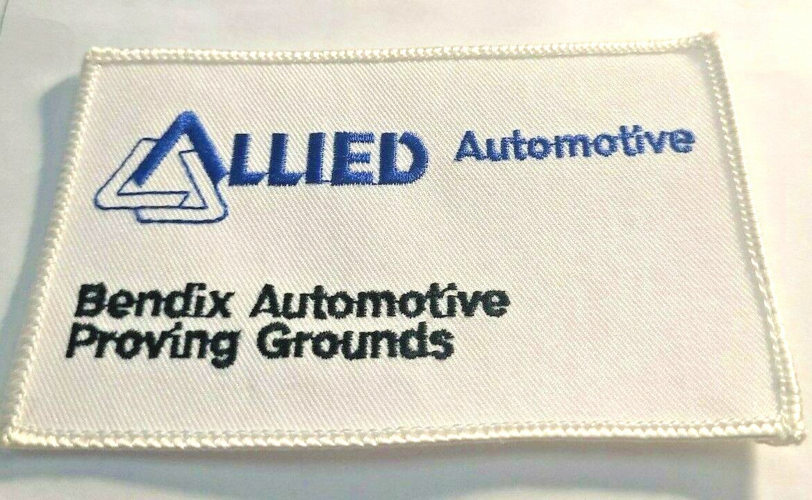 New Vtg Allied Bendix Automotive Embroidered Patch Proving Grounds Iron On