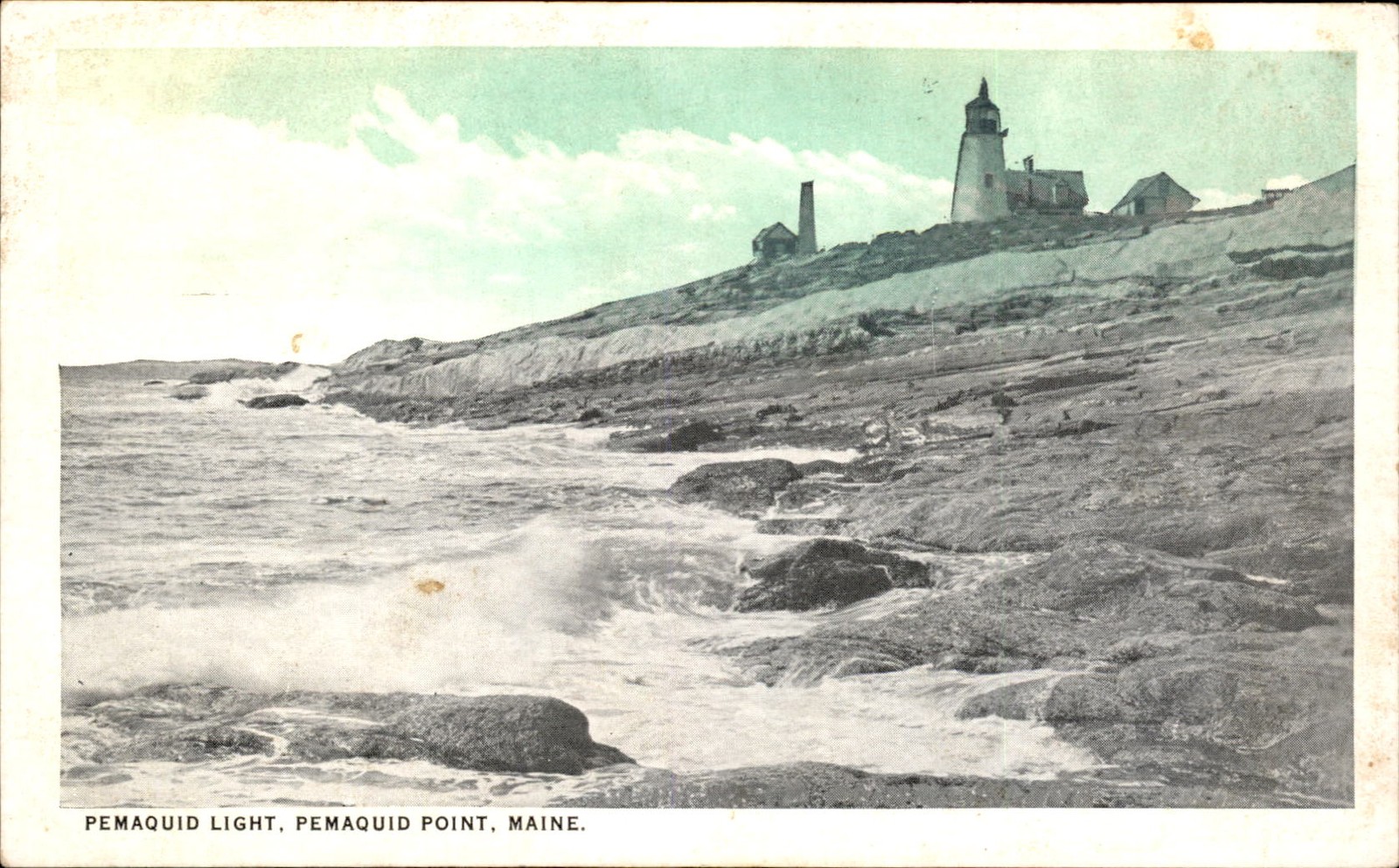 Pemaquid Point Maine ME Pemaquid Light c1900s-10s Vintage Postcard