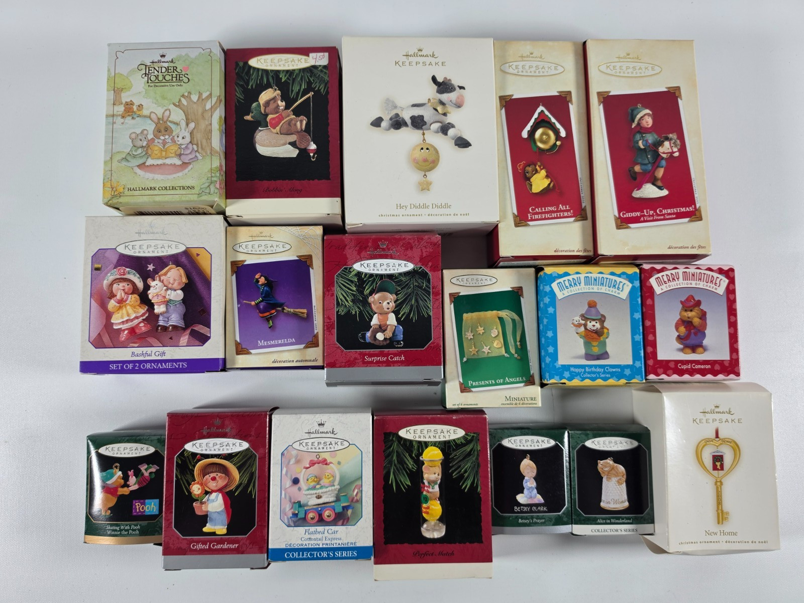 Hallmark Ornament Miscellaneous Theme Lot (18) NEW NIB Bear Kids Cow Duckling