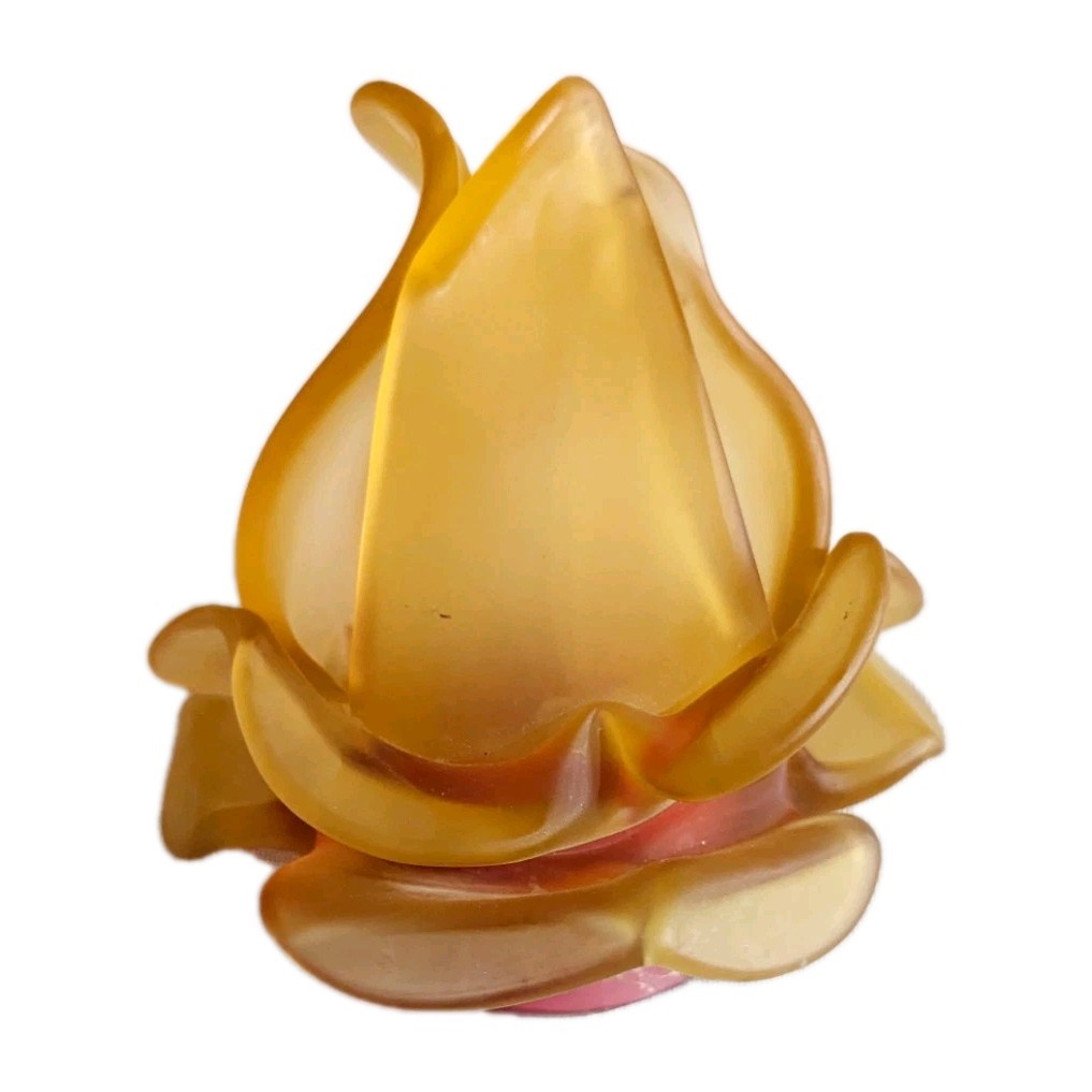 Unique Very Rare Handcrafted Antique French Two tones Glass Rose Petal Shade
