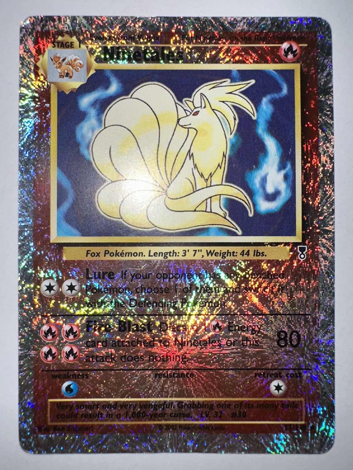 Ninetales Reverse Holo Rare Legendary Collection 17/110 2002 Pokemon TCG Card