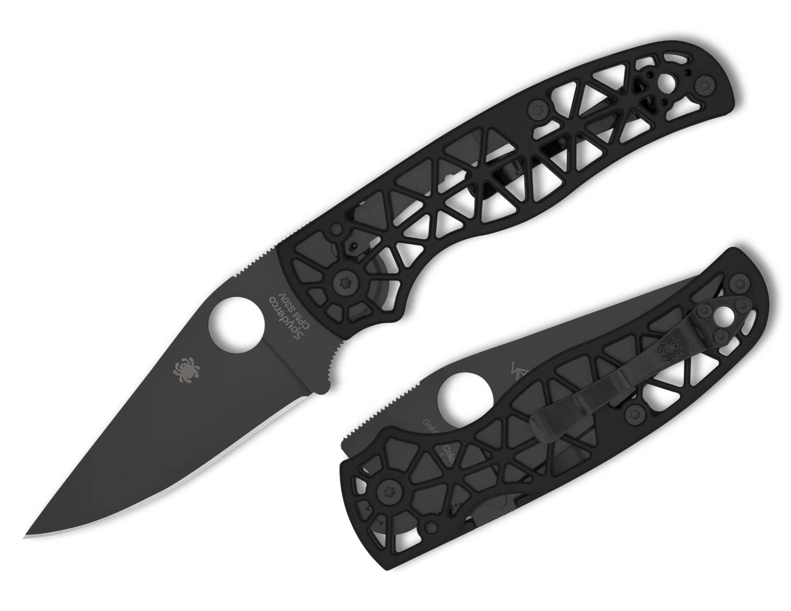 Spyderco Edgerati DLC CPM-S30V Plain Blade DLC Aluminum Handles C266BKALBKP Spyderco Edgerati DLC CPM-S30V Plain Blade DLC Aluminum Handles C266BKALBKP