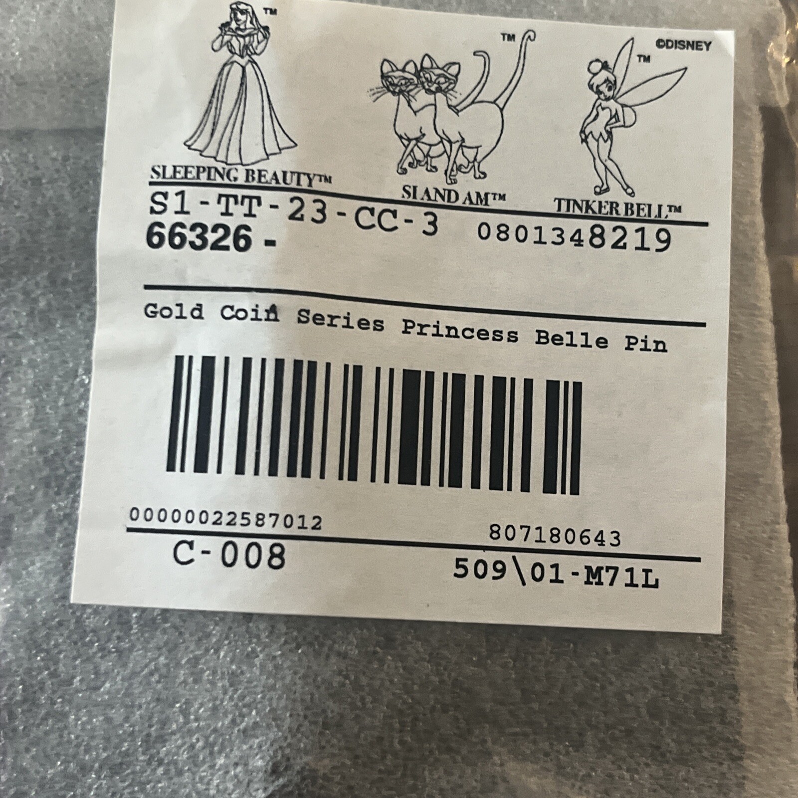 Disney Shopping Beauty & The Beast Belle Gold Coin LE 250 Pin Rare 2008 Disney Shopping Beauty & The Beast Belle Gold Coin LE 250 Pin Rare 2008