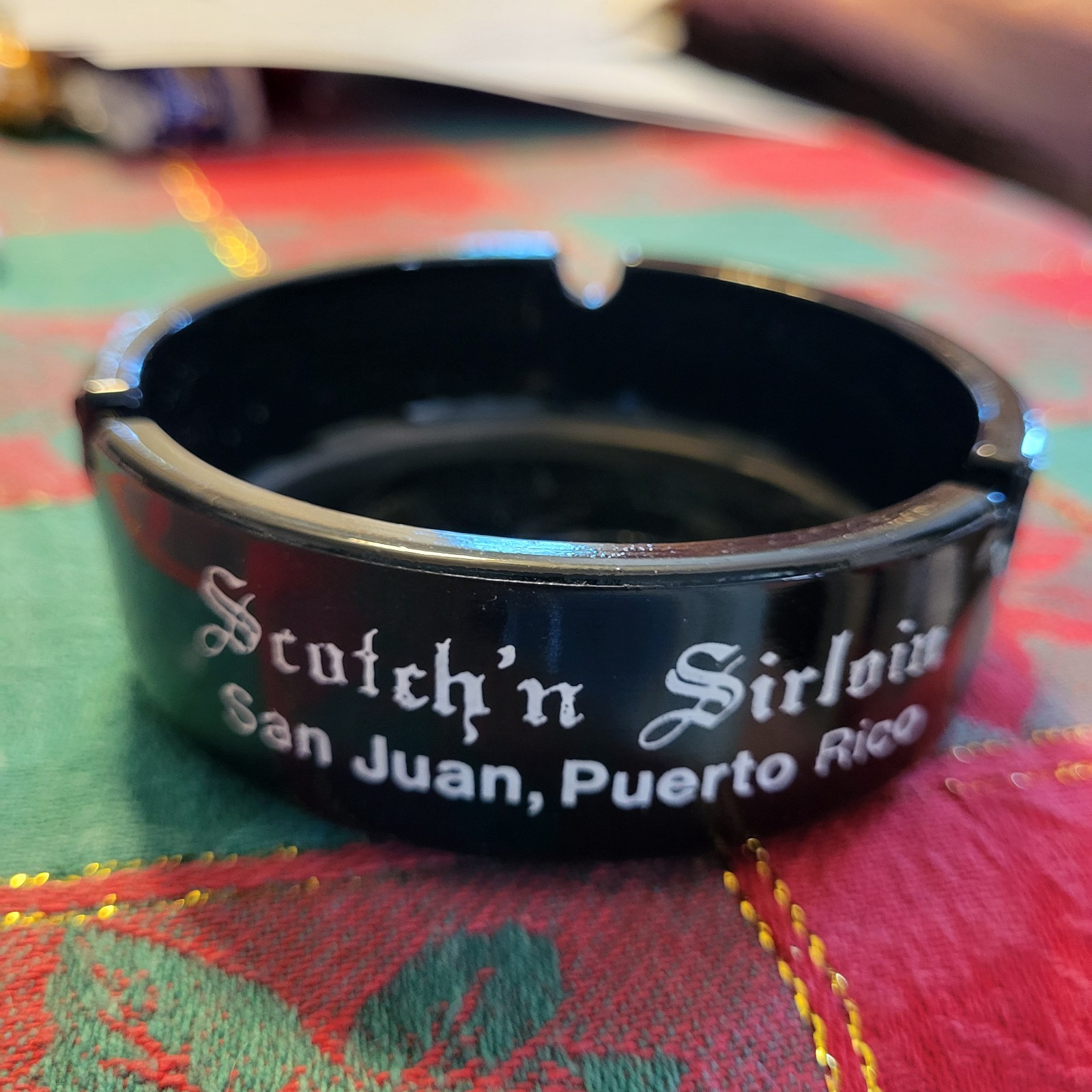 Scotch\'n Sirloin San Juan Puerto Rico Glass Ashtray Vintage Collectible