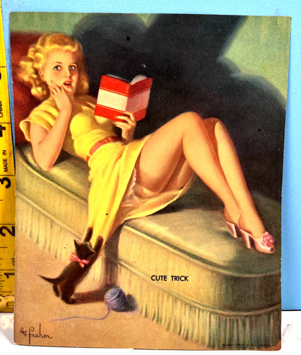 Vintage Art Frahm Pinup Litho Print \