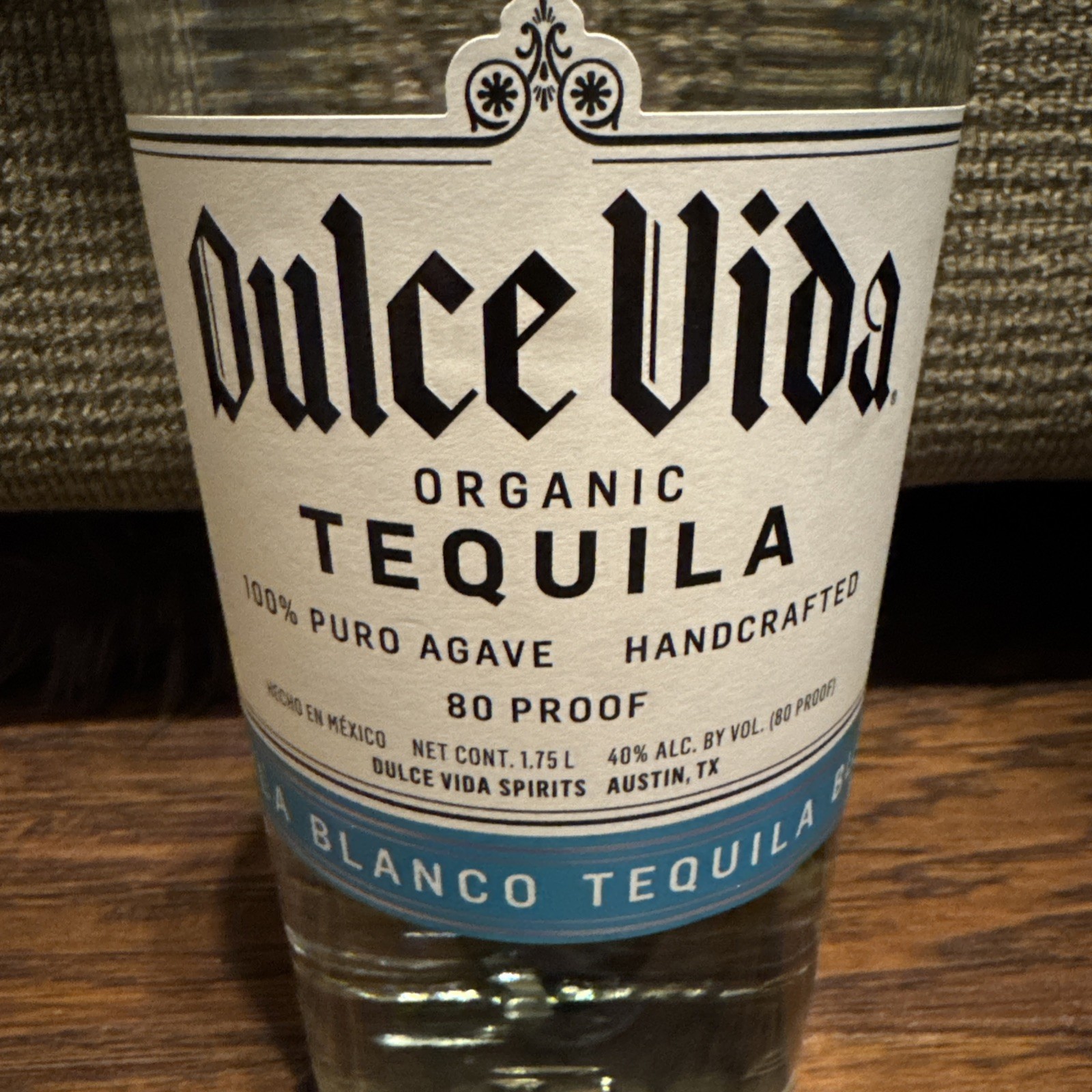 Tequla Dulce Vida Organic Tequila Bottle 