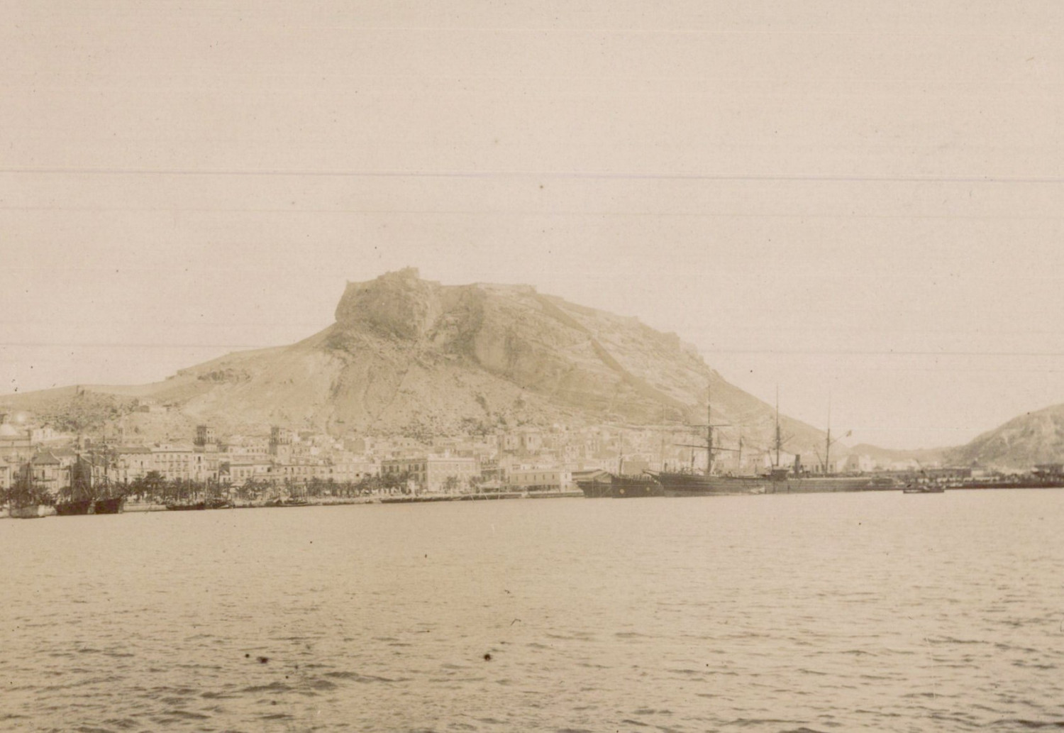 Spain, Alicante, Santa Barbara, vintage print, ca.1890 Spain, Alicante, San