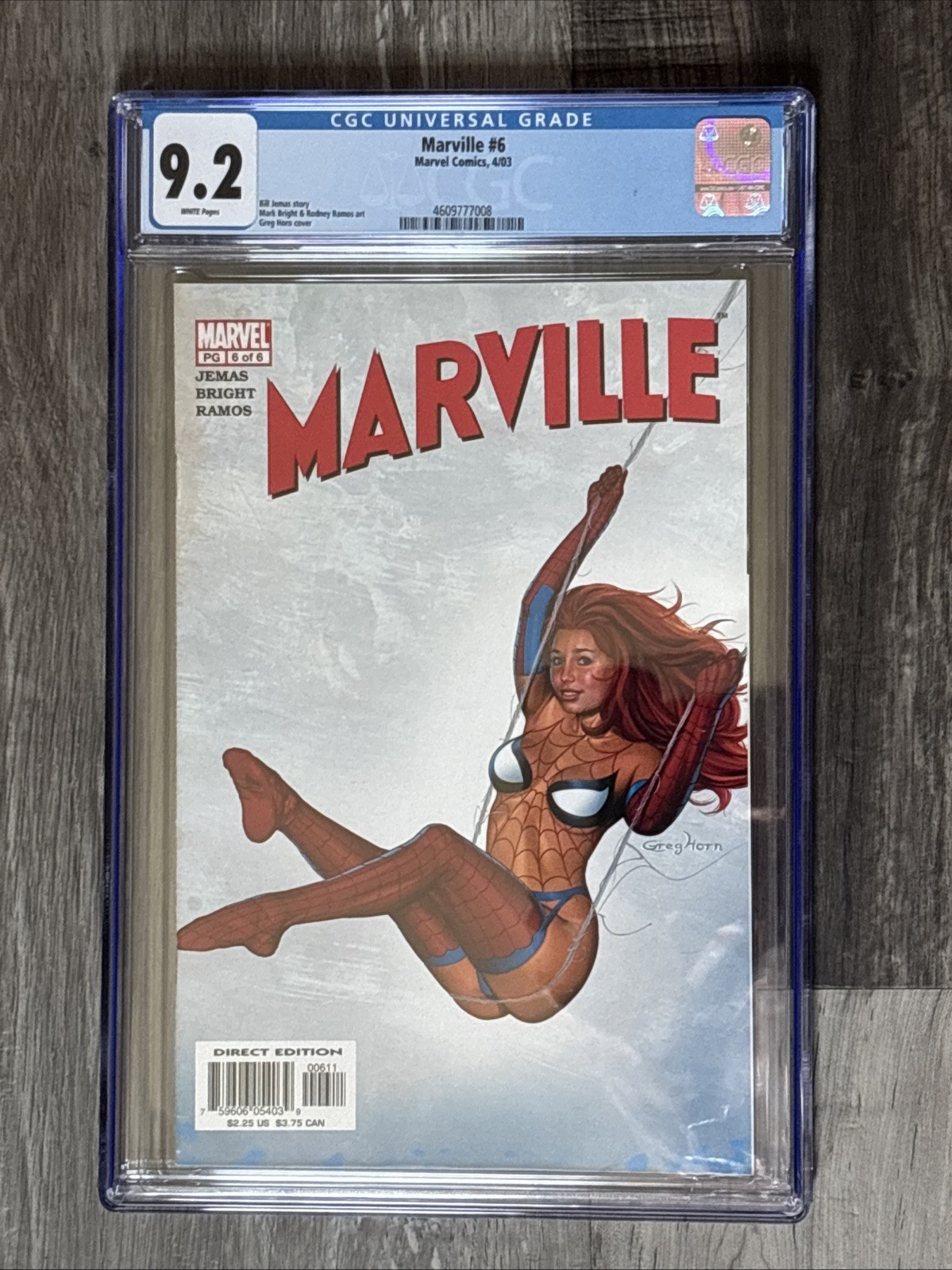 Marville #6 CGC 9.2 (2003) Greg Horn Cover - Graded Marvel Comics Marville #6 CGC 9.2 (2003) Greg Horn Cover - Graded Marvel Comics