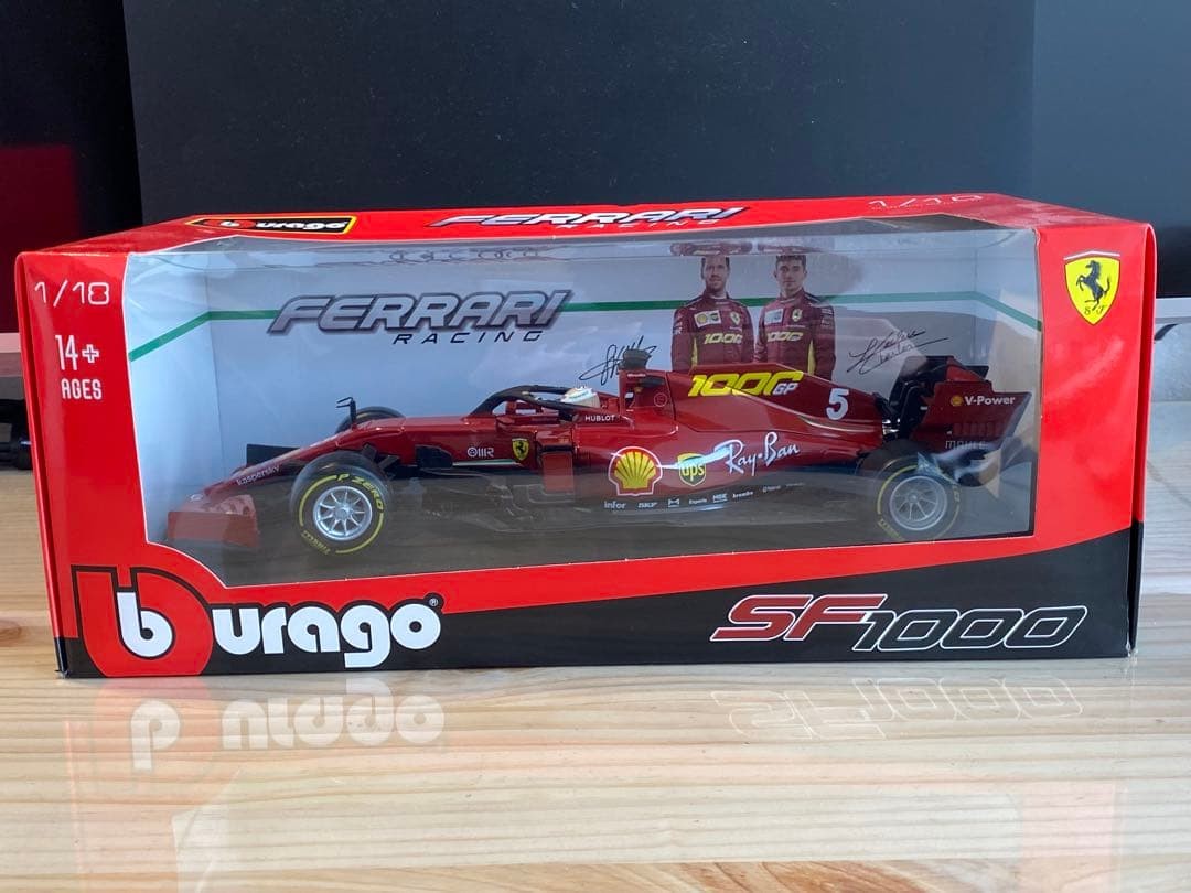 Burago SF1000 1/18 Mini Car S. Vettel Tuscan GP Formula 1 Model Burago SF1000 1/18 Mini Car S. Vettel Tuscan GP Formula 1 Model