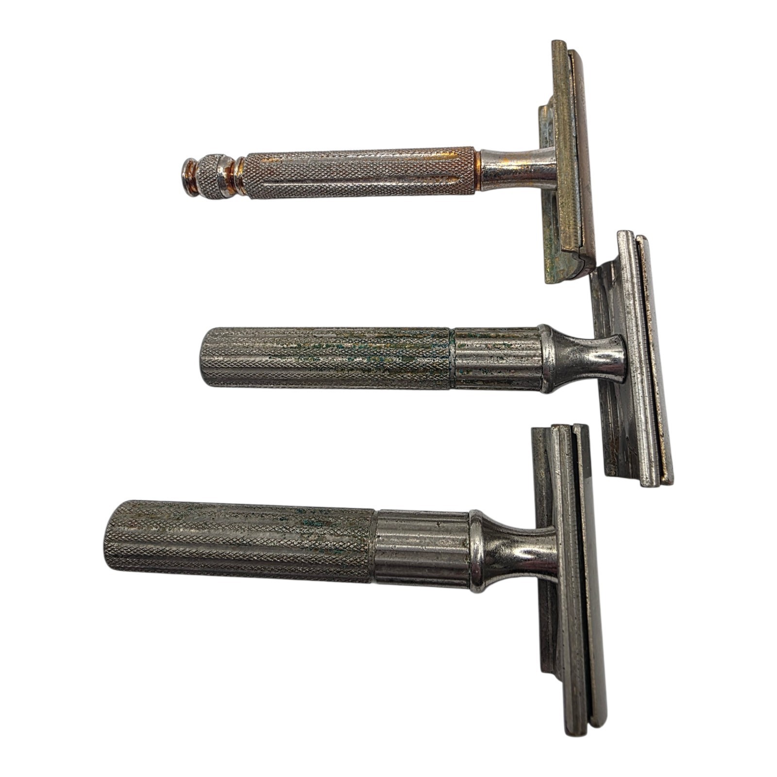 Lot Of 3 Vintage Gillette 3 Piece Safety Razors Lot Of 3 Vintage Gillette 3 Piece Safety Razors