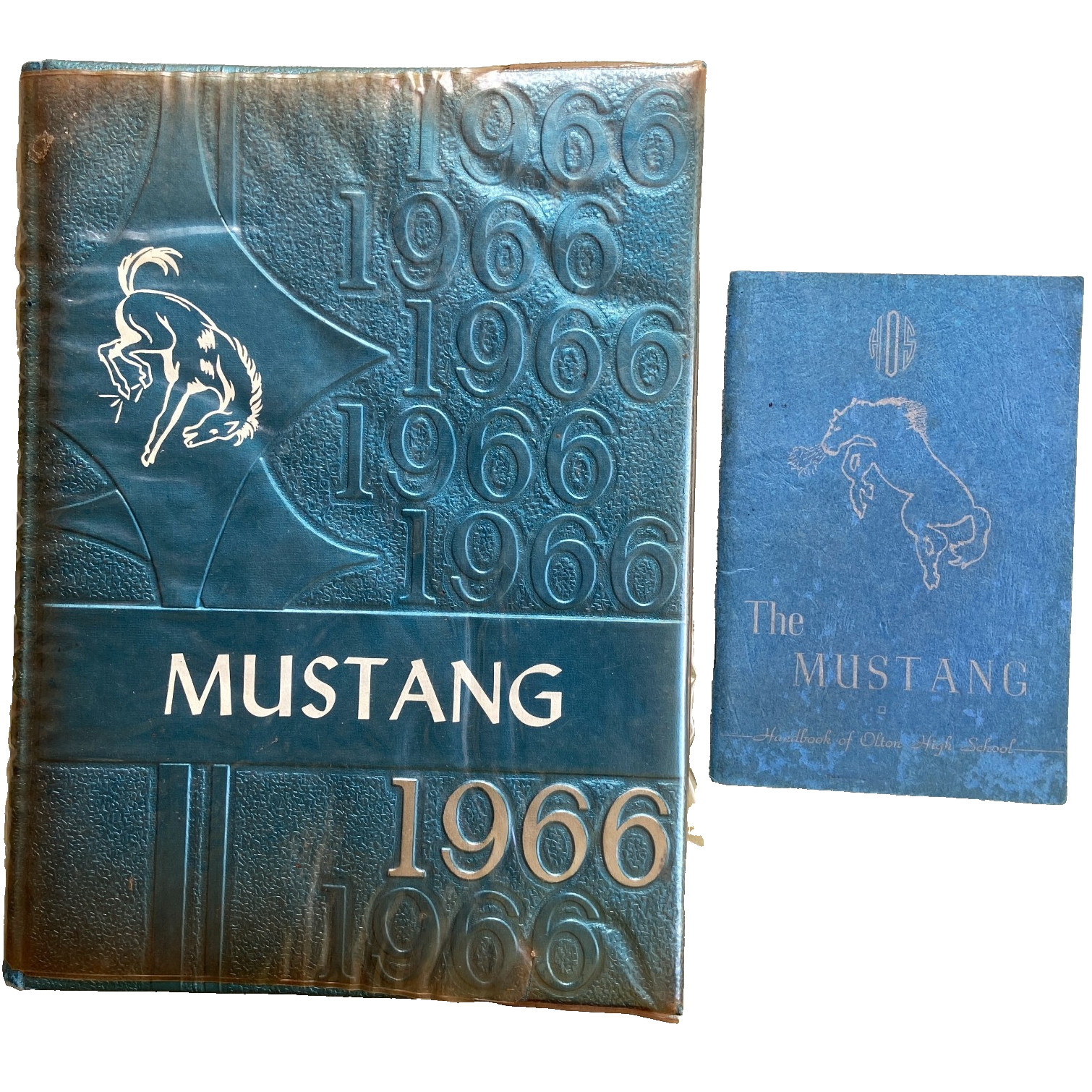 Olton High School Yearbook Annual Mustang Handbook 1966 Texas TX History Photos