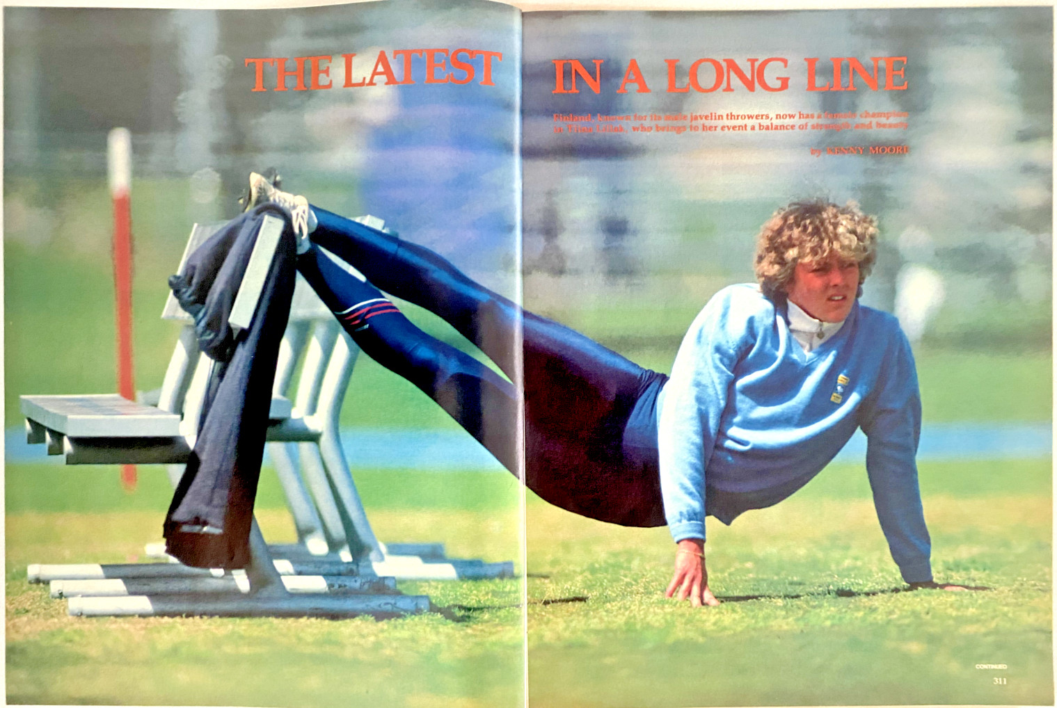 Tiina Lillak Javelin Thrower Champion Finland Vintage 1984 Magazine Article