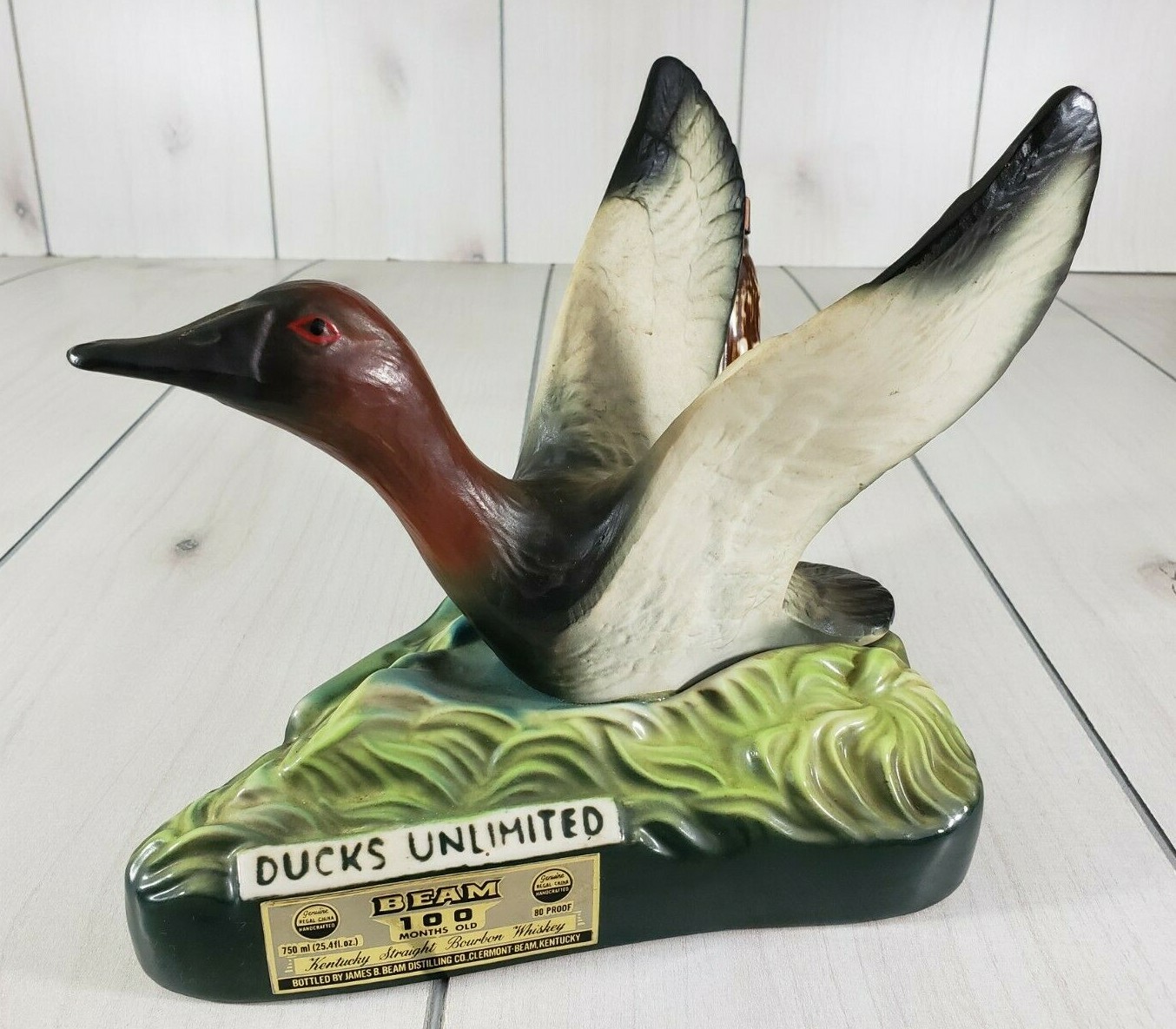 Vintage JIM BEAM DUCKS UNLIMITED Canvasback Drake 1979 Decanter  X31