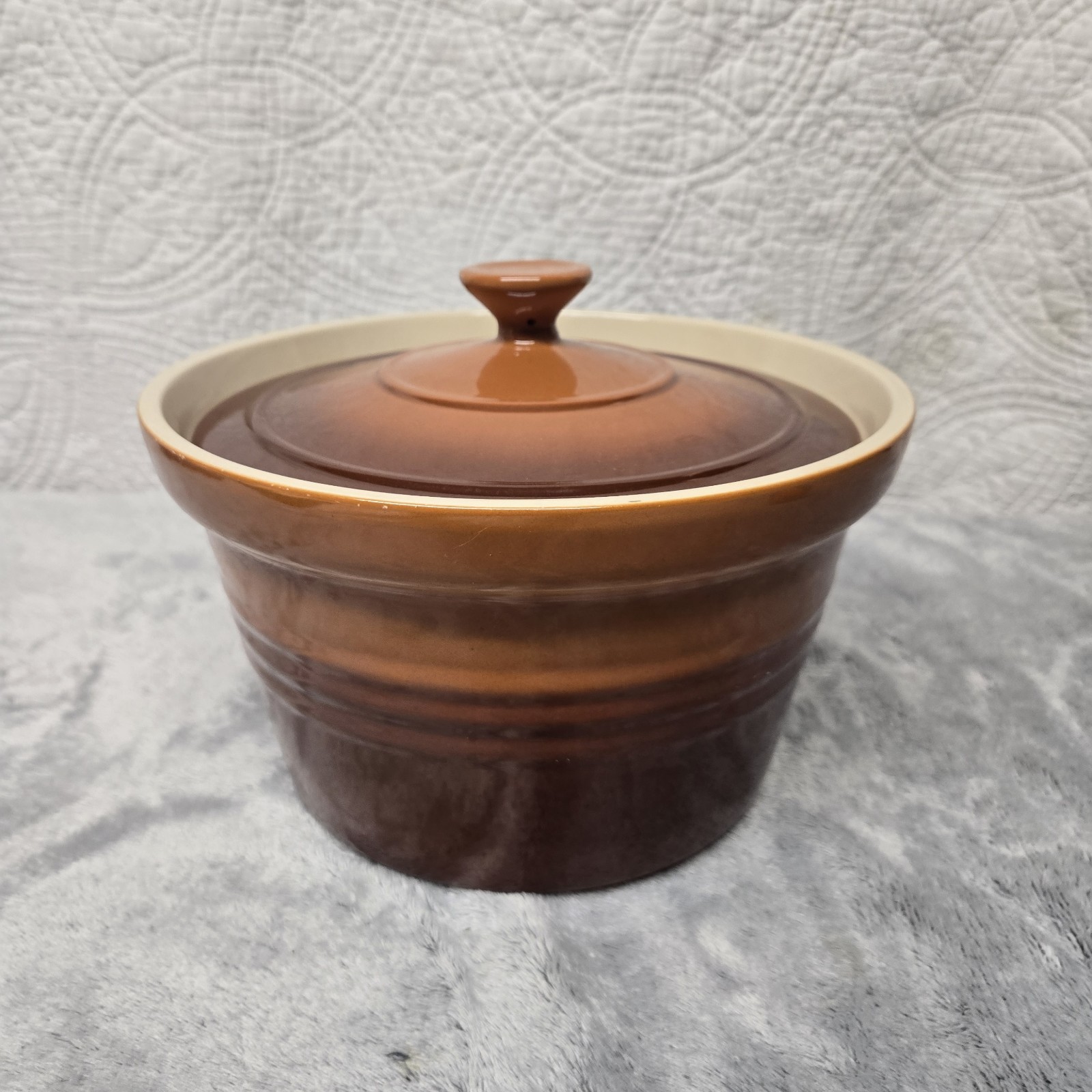  Brown Bean Soup  Pot Stoneware