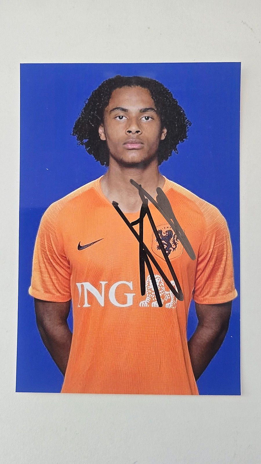 Joshua Zirkzee, Netherlands, autograph original Joshua Zirkzee, Netherlands, autograph original