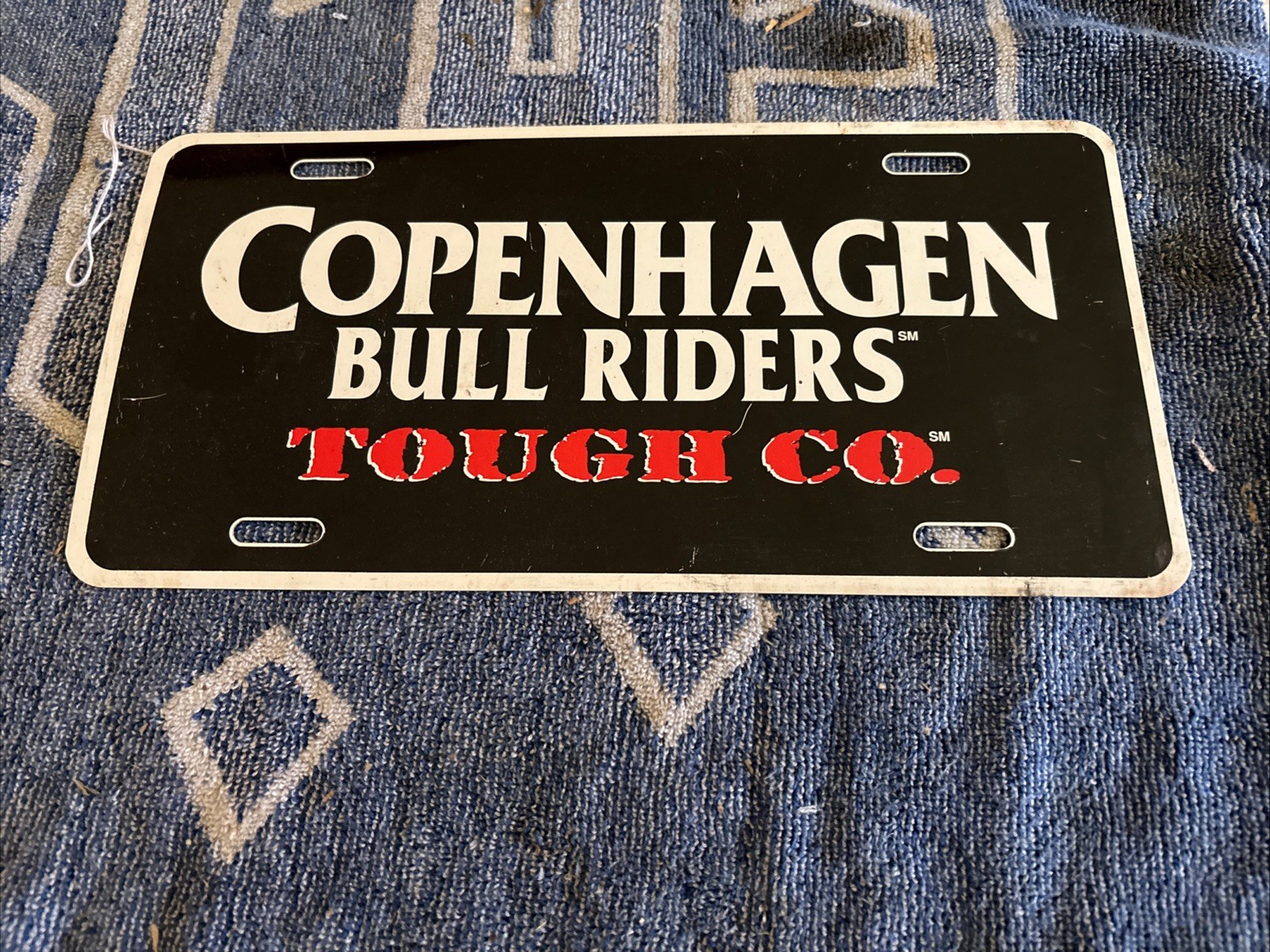 Metal License Plate Copenhagen Bull Riders Tough Co.