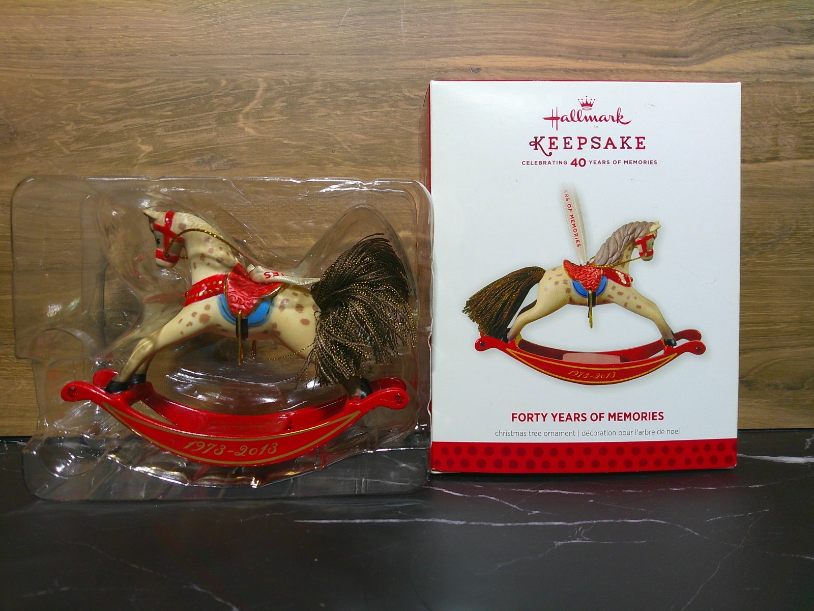 2013 Hallmark Keepsake Forty Years of Memories Rocking Horse Ornament QXG1032