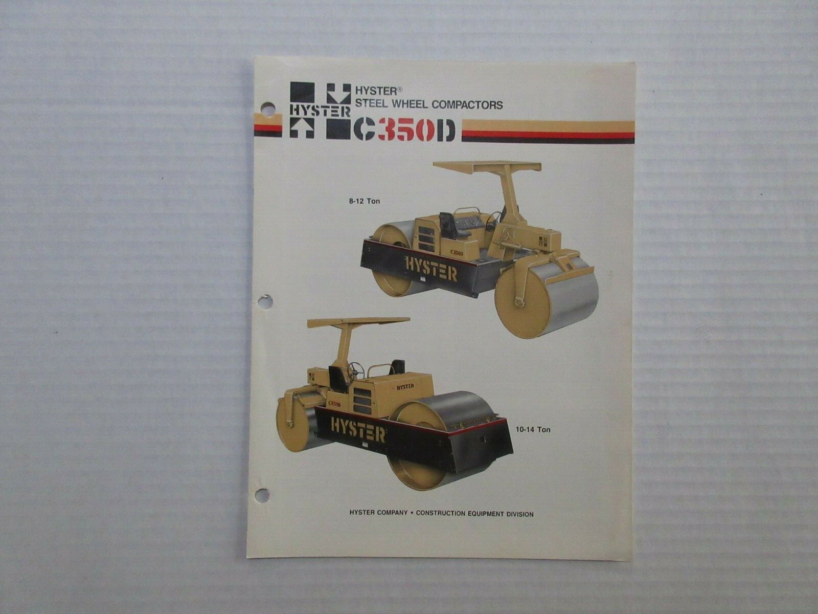 Hyster C350D Vibratory Compactors Sales Brochure
