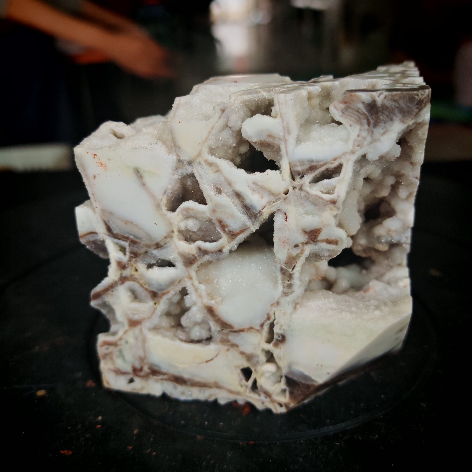 2.75LB Polishing and repairing of natural sphalerite crystal blocks 1.25kg