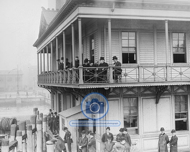 CARDINAL LOGUE REVIEWING FIREBOATS NEW YORK EARLY 1900S 8X10 PHOTO