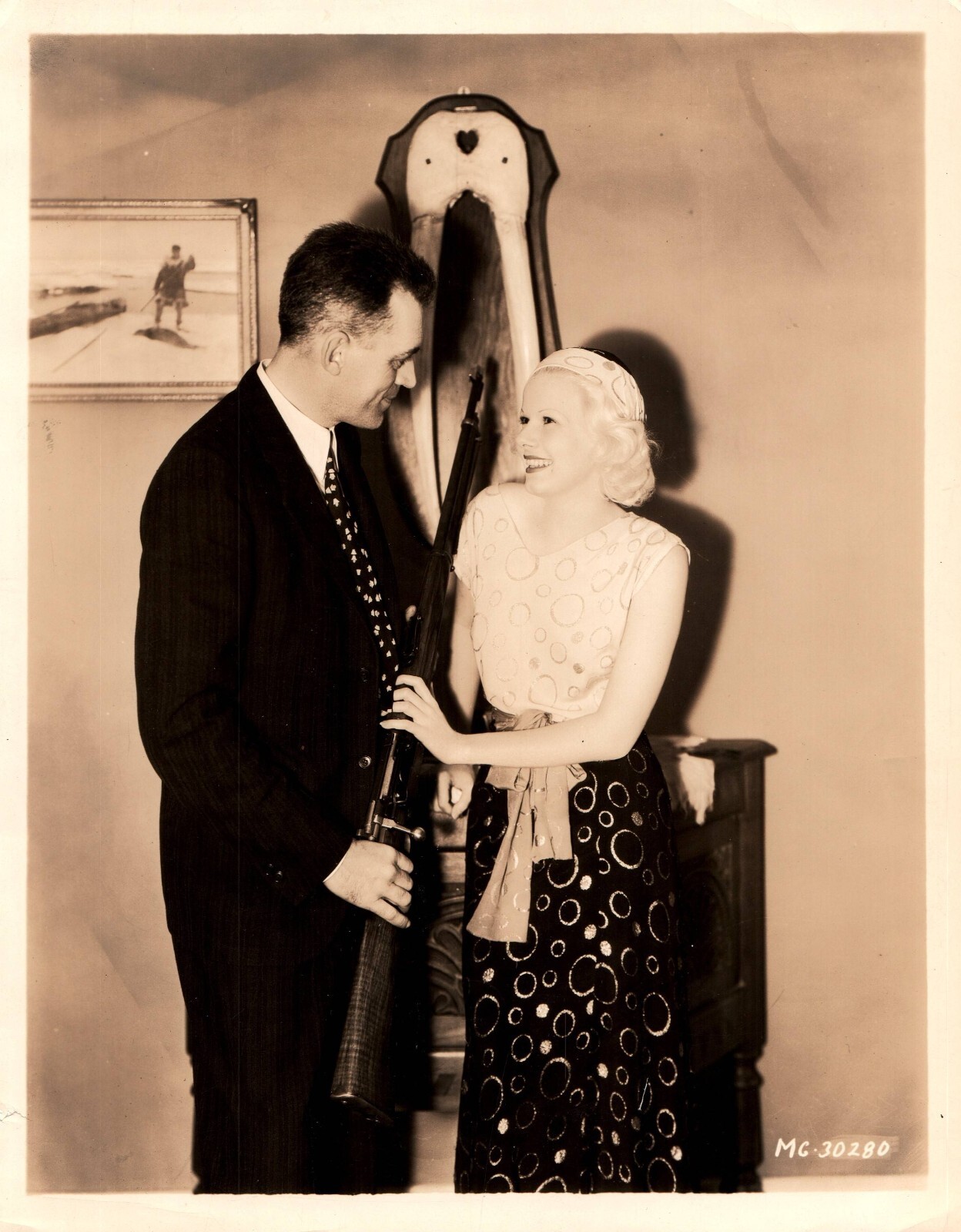 HOLLYWOOD JEAN HARLOW BEHIND SCENES 1935 DIRECTOR W.S VAN DYKE ORIG Photo 601