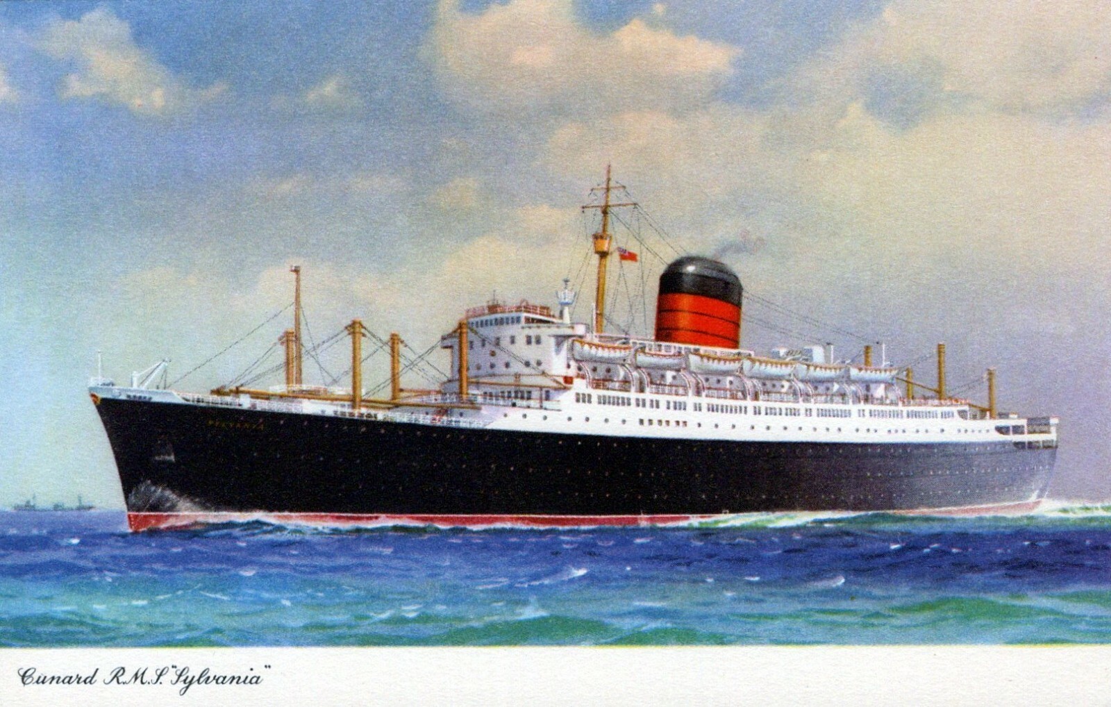 Cunard R.M.L. Lylvania Boats Ship Passenger Vintage Divided Back Post Card