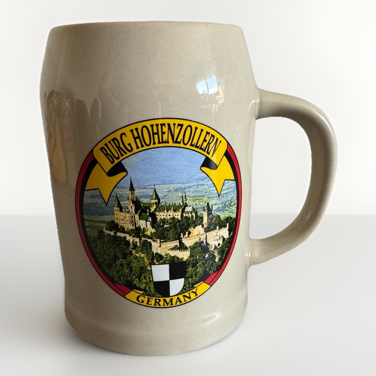 NWT Burg Hohenzollern Germany Beer Mug 0.5L Stoneware Ceramic Castle Souvenir