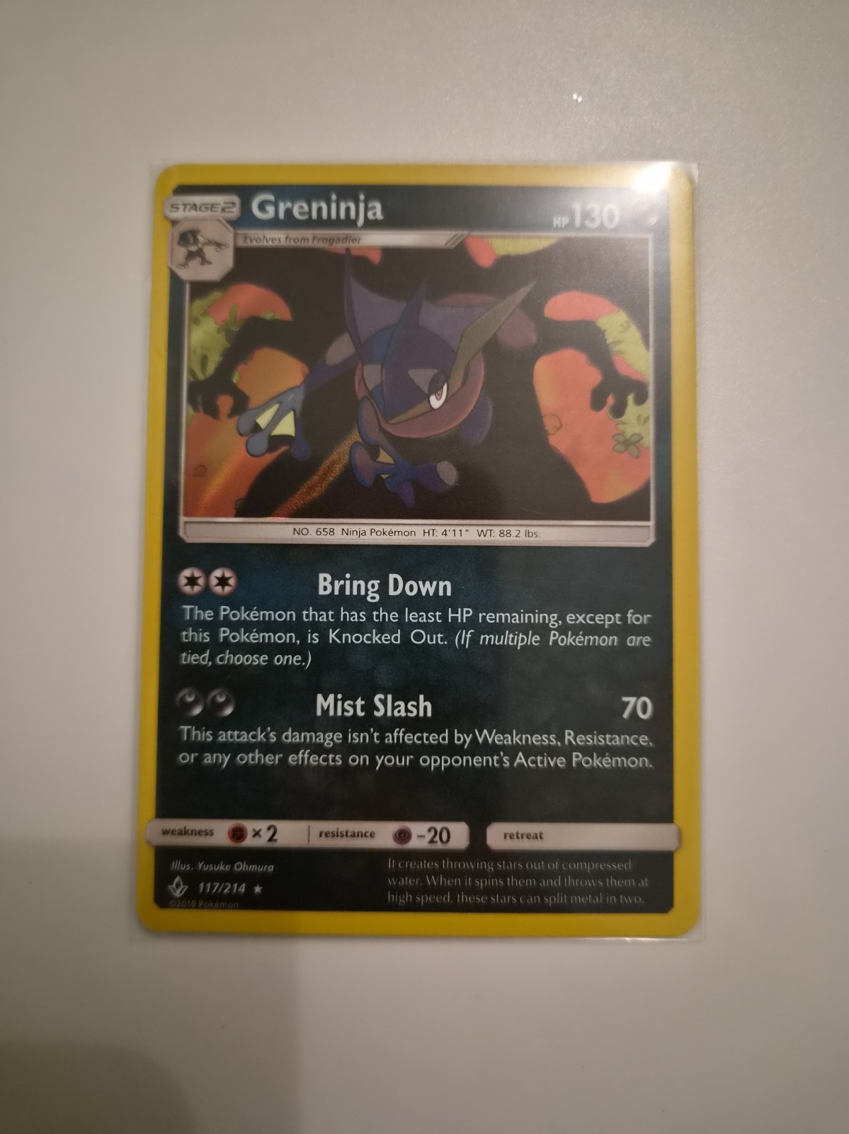Pokémon TCG Greninja Unbroken Bonds 117/214 Holo Near Mint