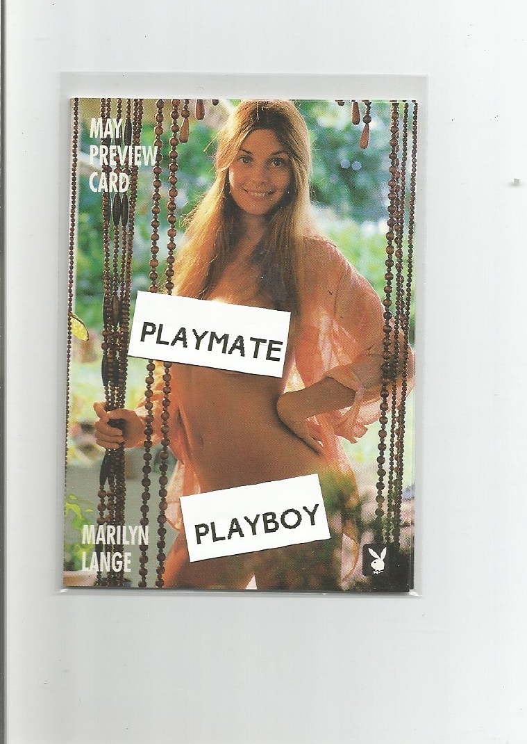 PLAYBOY   PLAYMATE  MARILYN LANGE  CARD MAY PREVIEW