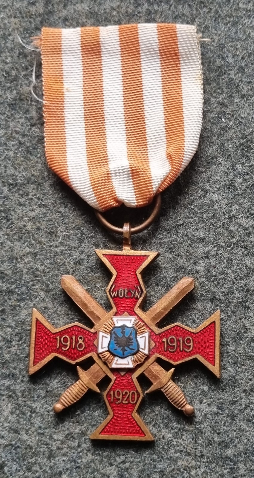 POLAND CROSS OF SWORDS 1921 WOLYN POLSKA KRZYZ WOLYNSKI MIECZAMI 1921 POLAND CROSS