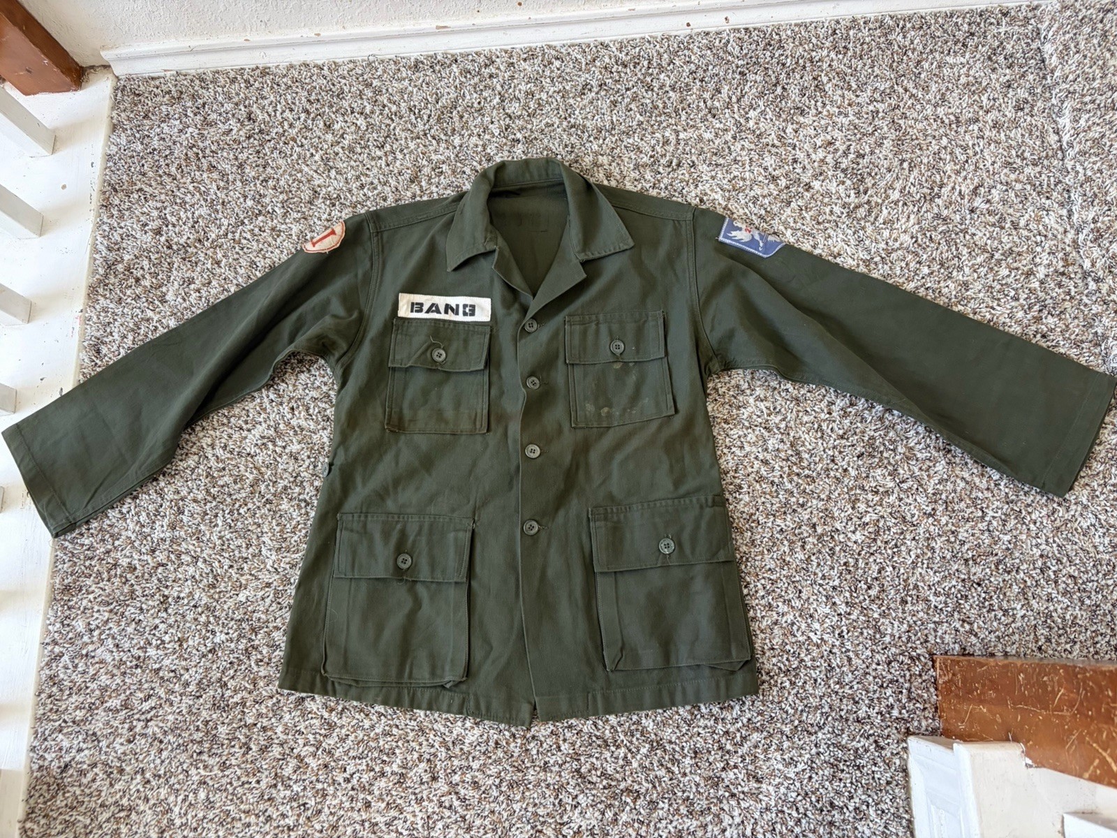 Vintage Vietnam ARVN Shirt Patched 23rd Infantry Div Small VNCH