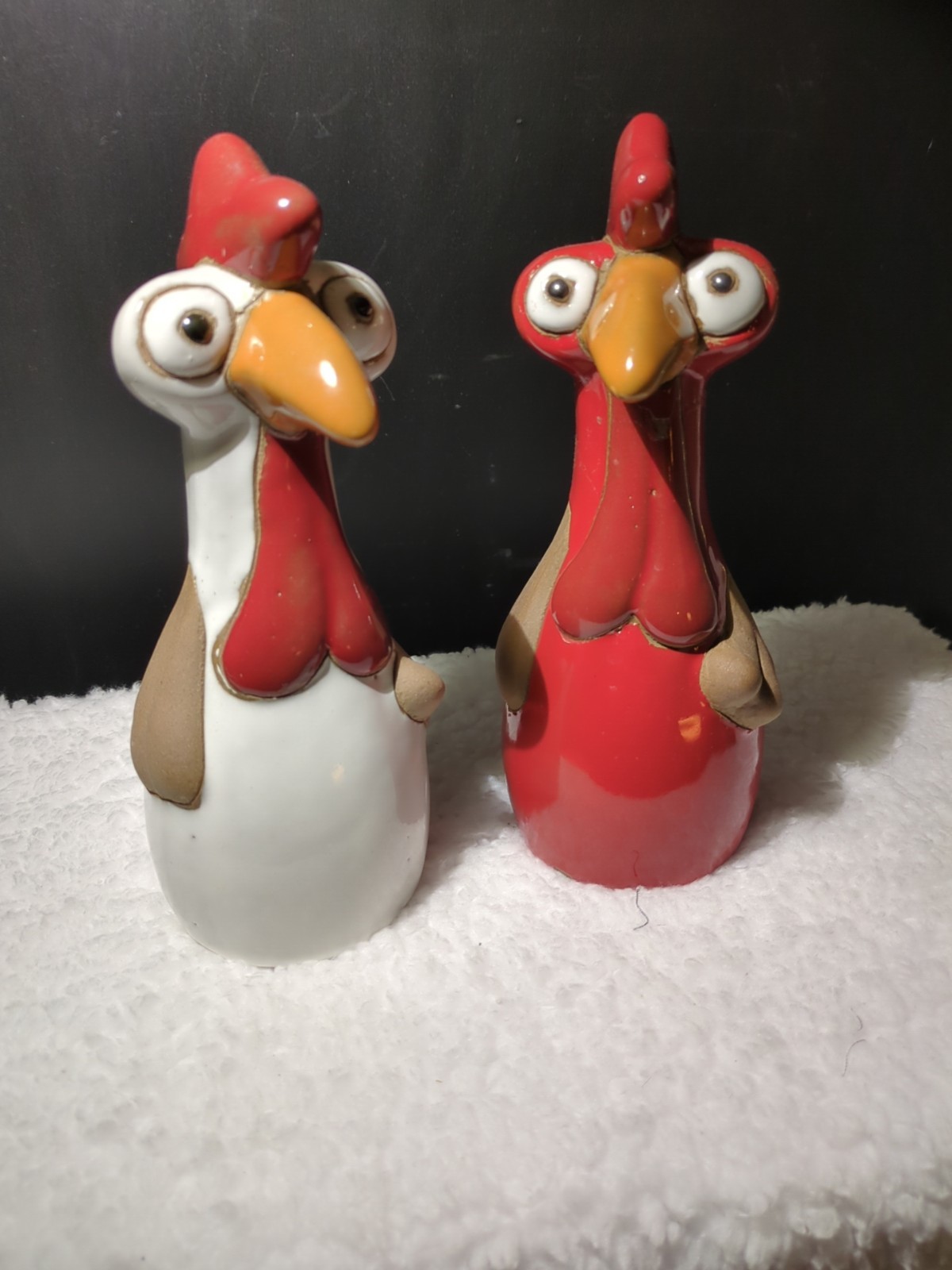 Chicken Chicken Rooster Ornamental Pottery Figurine Set