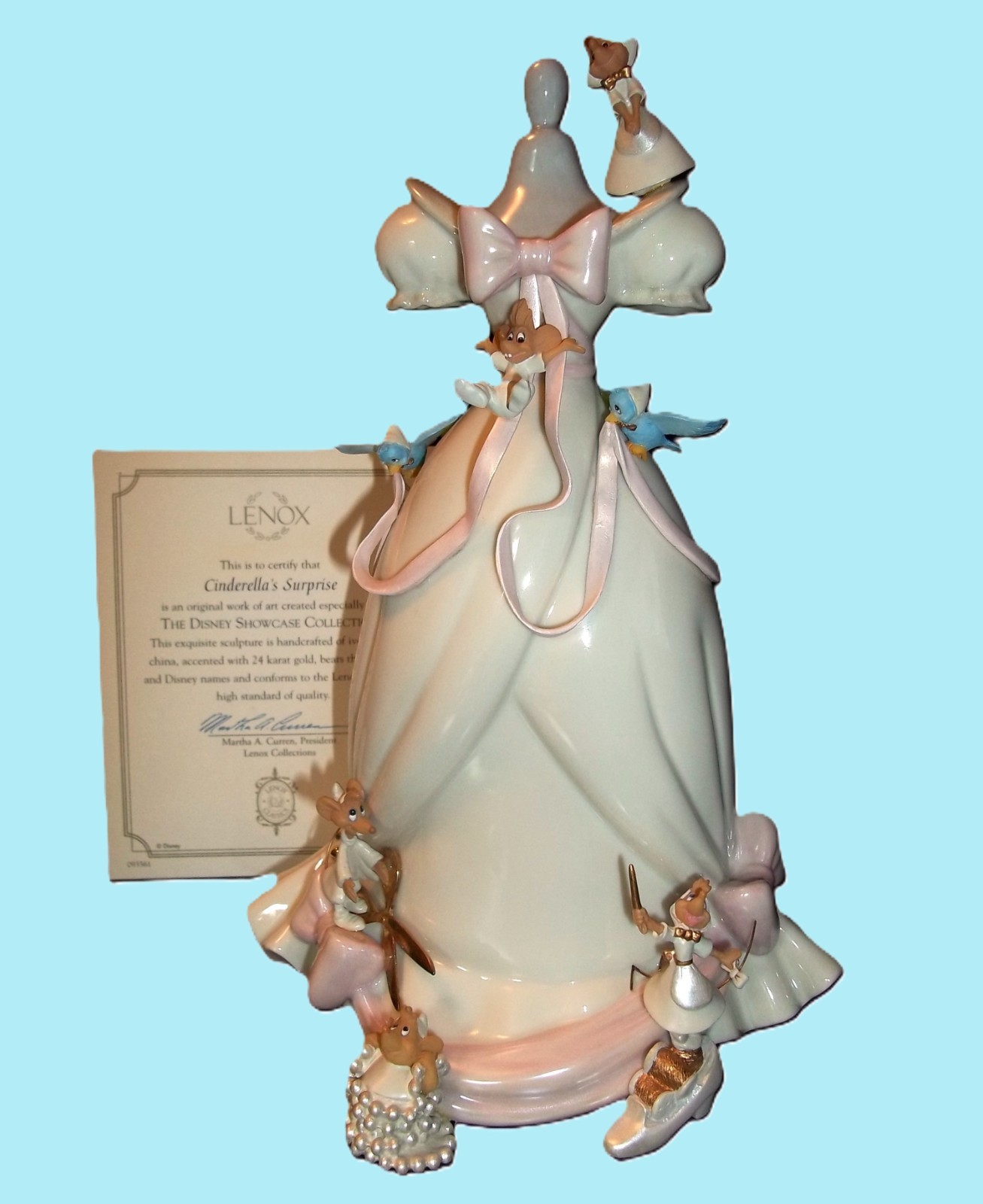 Lenox Disney Cinderella\'s Surprise Dress Limited Edition #620/3500 Mint w/COA