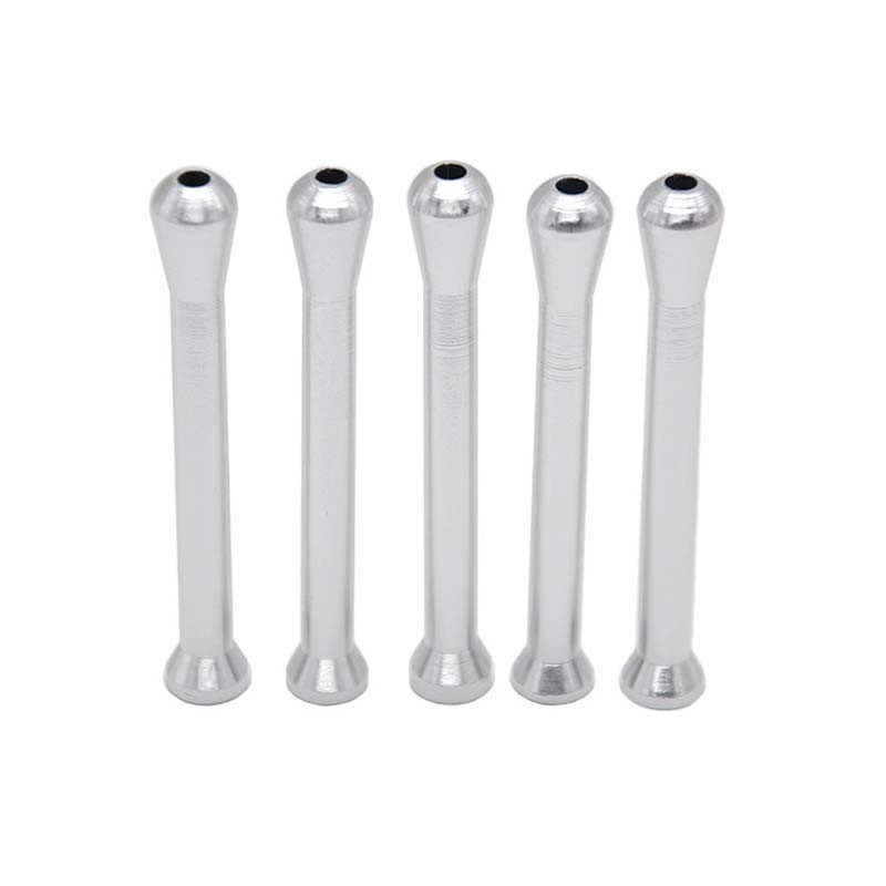 1x Silver Metal Straw Tube Party Accessories Snuff For Bar Sniffer