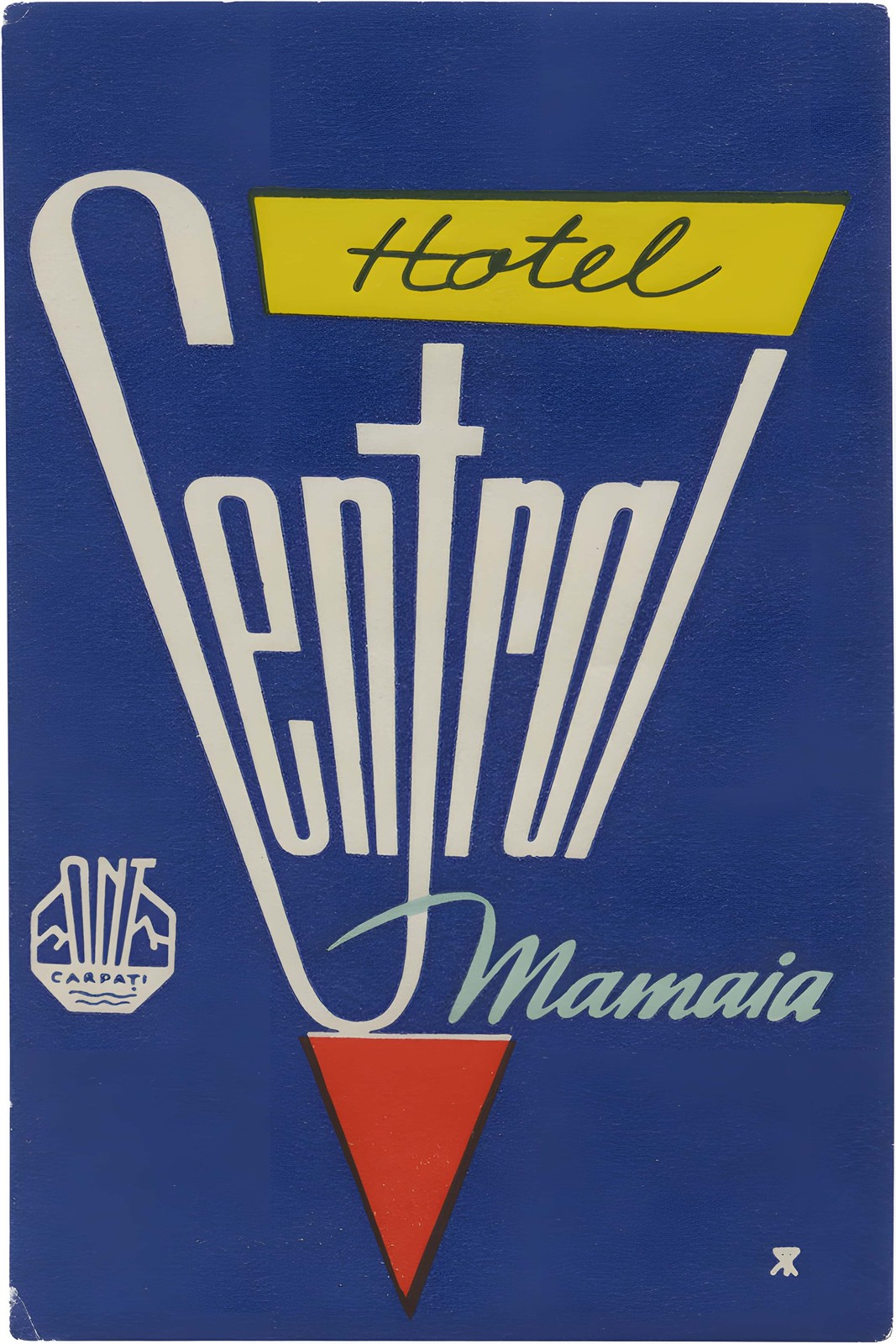 Hotel Central Mamaia Poster 🌟 1960s Romanian Design - 24x36” Retro Travel Art
