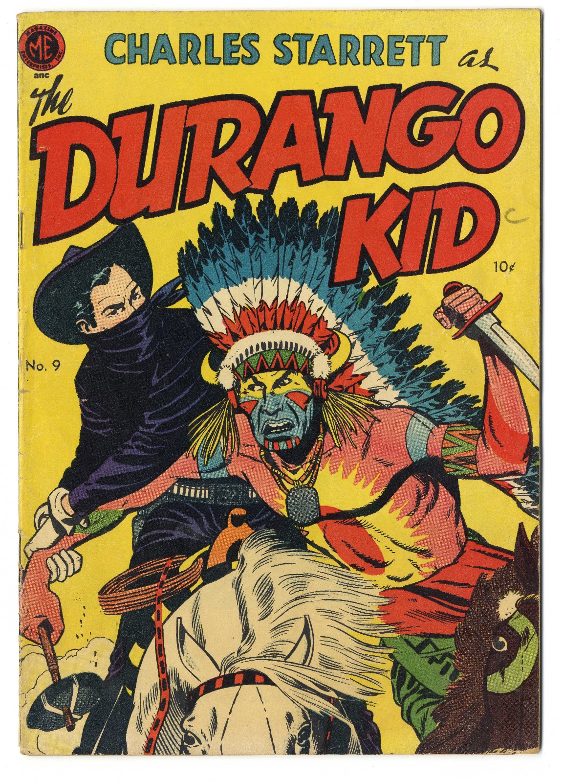 Charles Starrett Durango Kid #9 Magazine Enterprises 1951 Frazetta White Indian
