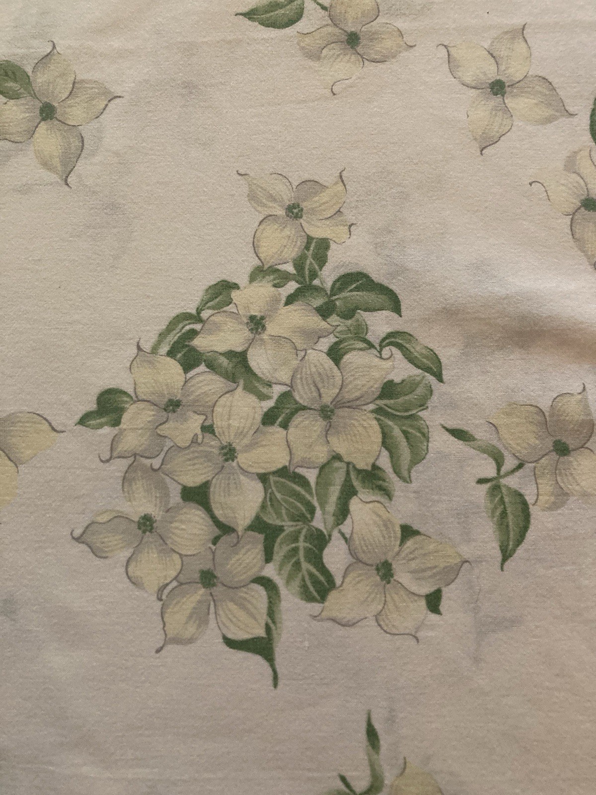 Vintage FRETTE Italy Gold Labels Full Flat Sheet Egyptian Cotton Dogwood Print Vintage FRETTE Italy Gold Labels Full Flat Sheet Egyptian Cotton Dogwood Print