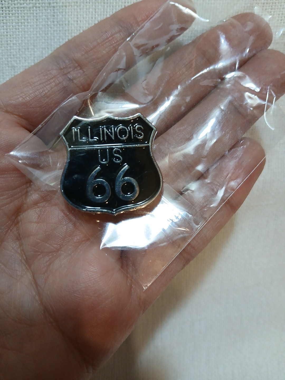 Illinois Route 66 Lapel Pin New Old Stock