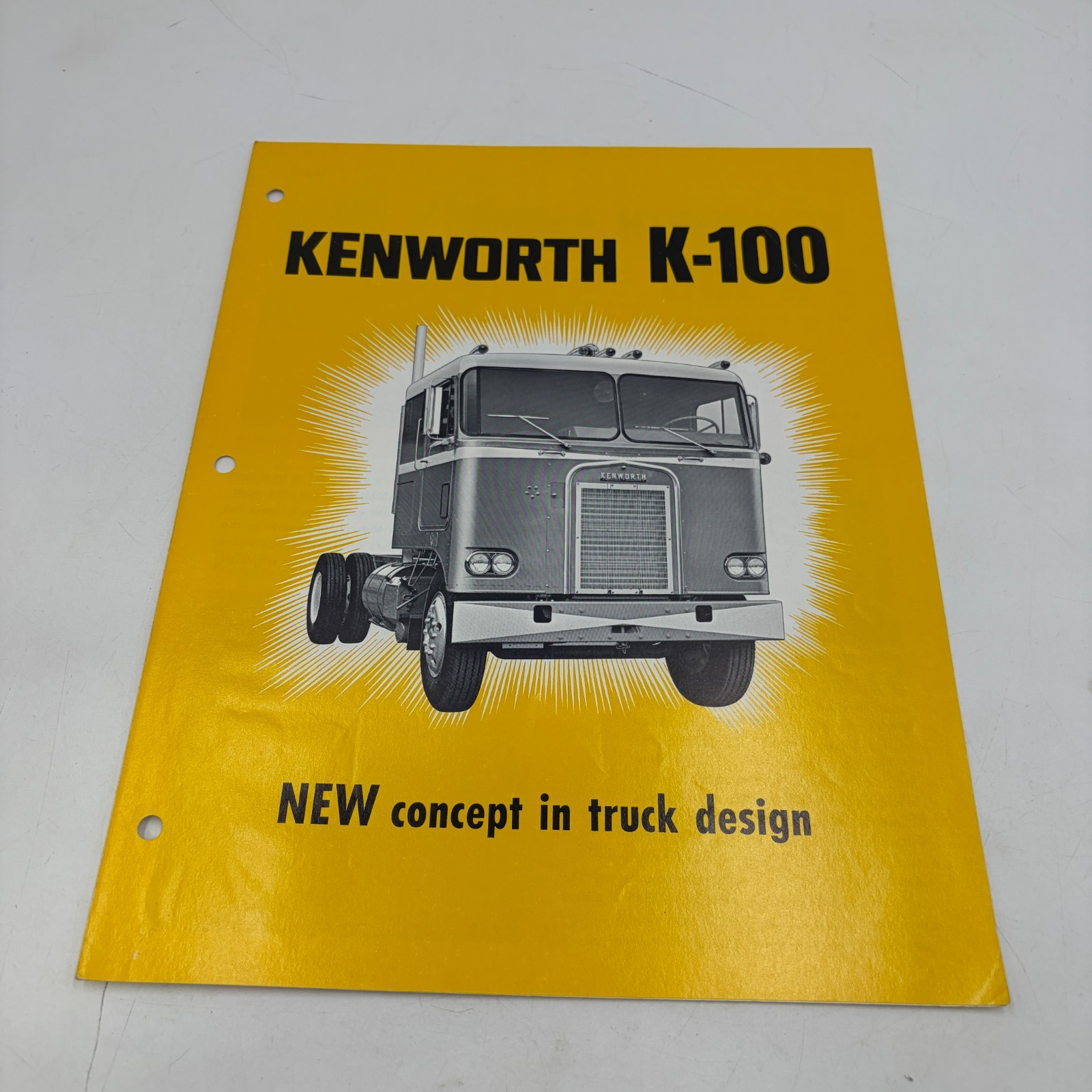 Vintage Kenworth Truck Brochure 1960\'s K-100 Concept Rare Original Motor Company