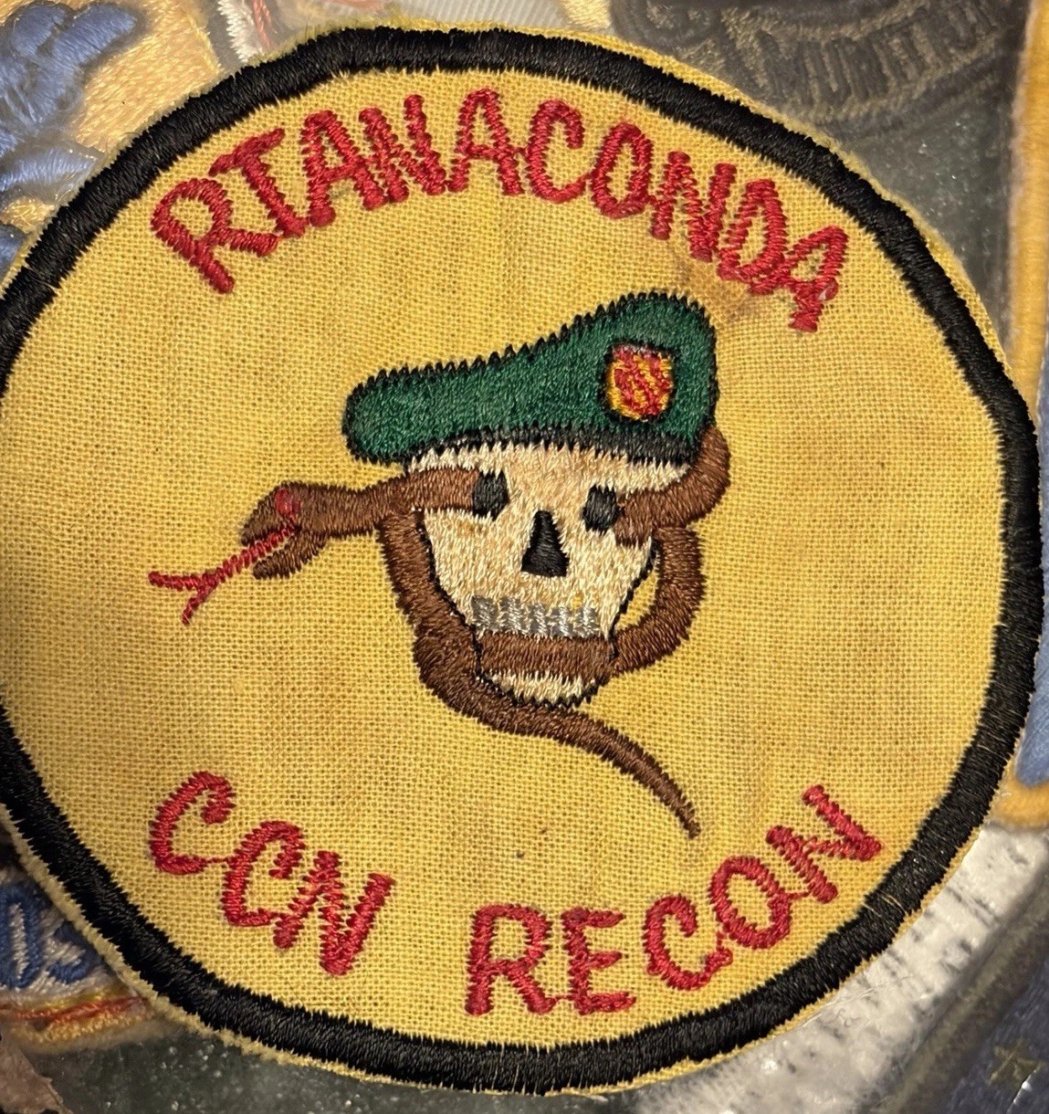 Rare Special Forces RT Anaconda CCN Recon Patch Original VN war no glow b1-1 Rare Special Forces RT Anaconda CCN Recon Patch Original VN war no glow b1-1