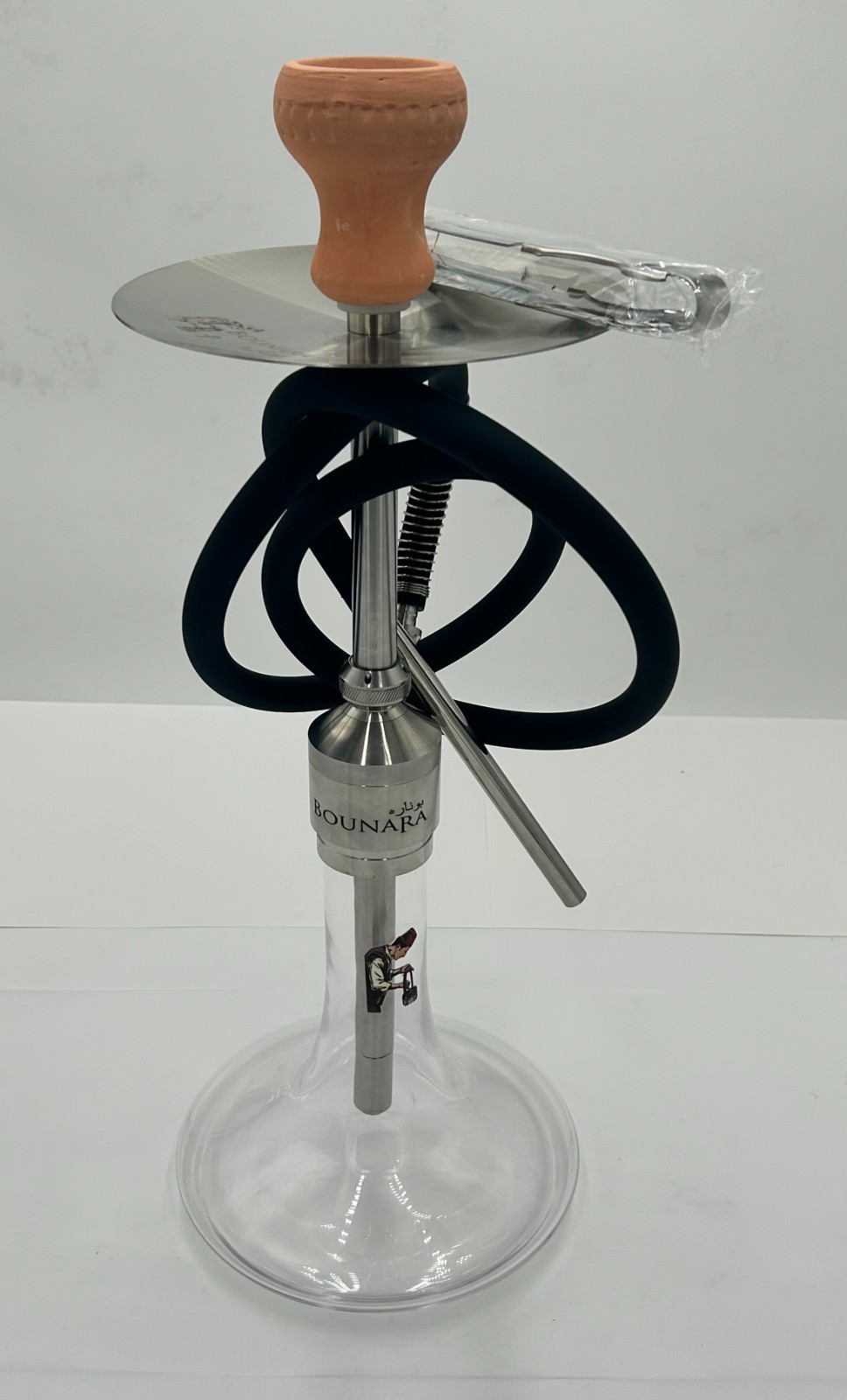 Hookah Shisha. Heavy Duty Stainless Steel Complete set, single hose, 20” tall