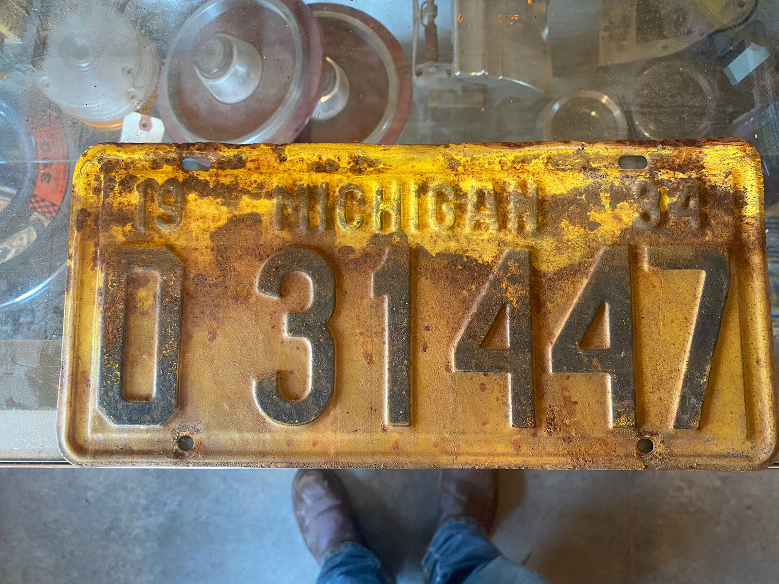 Vintage 1934 Michigan License Plate