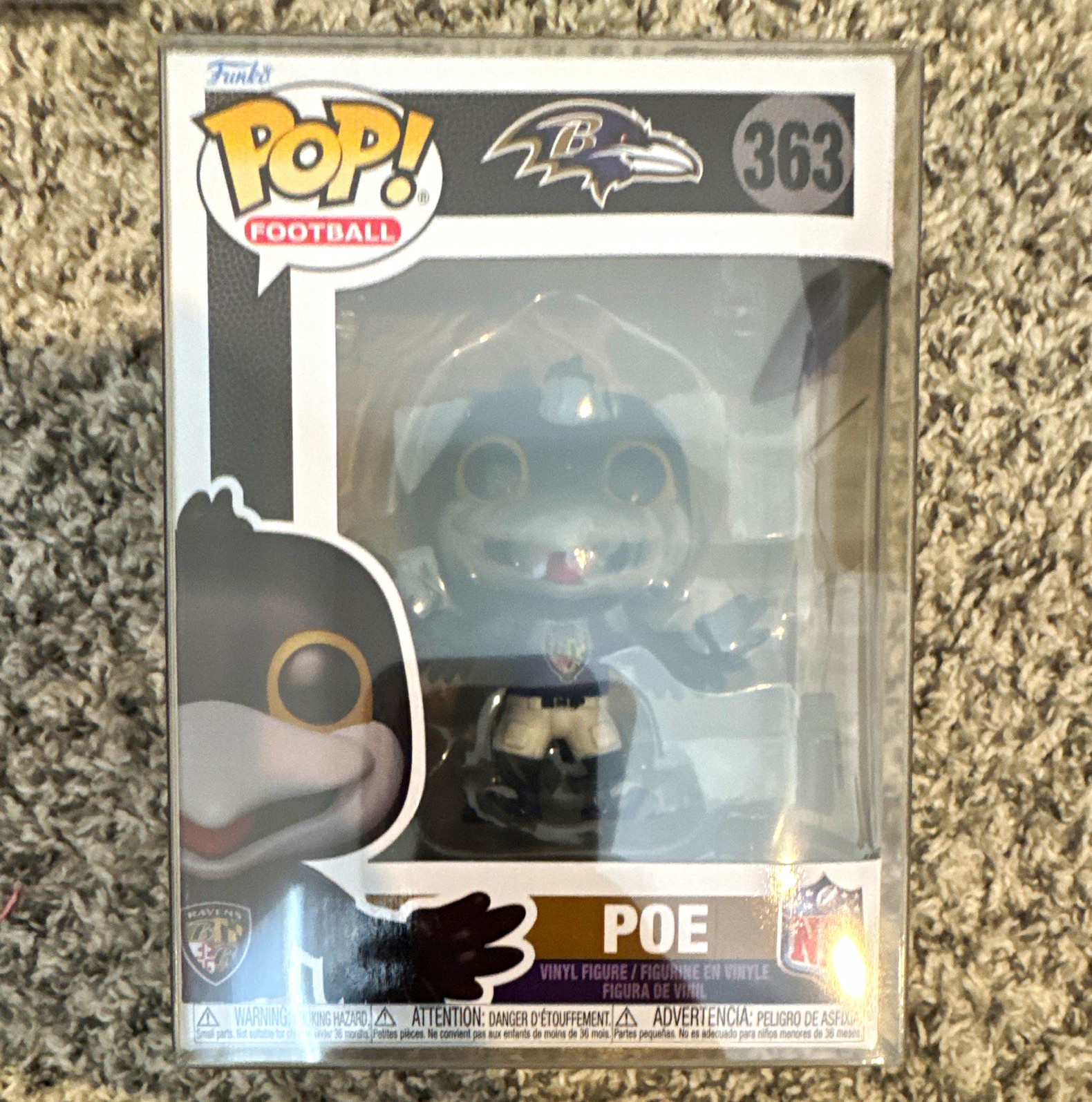 Funko Pop NFL Baltimore Ravens mascot Poe #363 Pop Vinyl Sports Figure